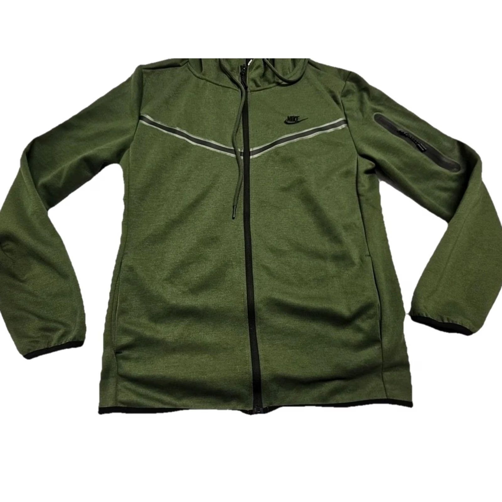 Nike Nike Sportswear Full Zip Hoodie Mens S Green Swoosh Hooded Jacket Size US S / EU 44-46 / 1 - 3 Thumbnail