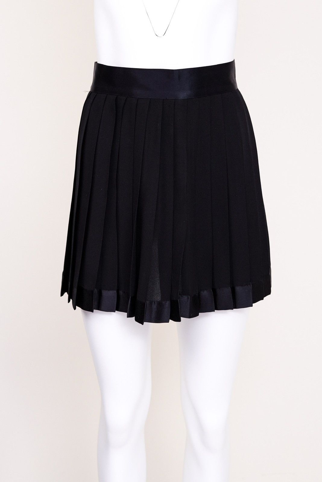 Versace Gianni Versace Black Silk Pleated Chiffon Skirt Size 27" / US 4 / IT 40 - 5 Thumbnail