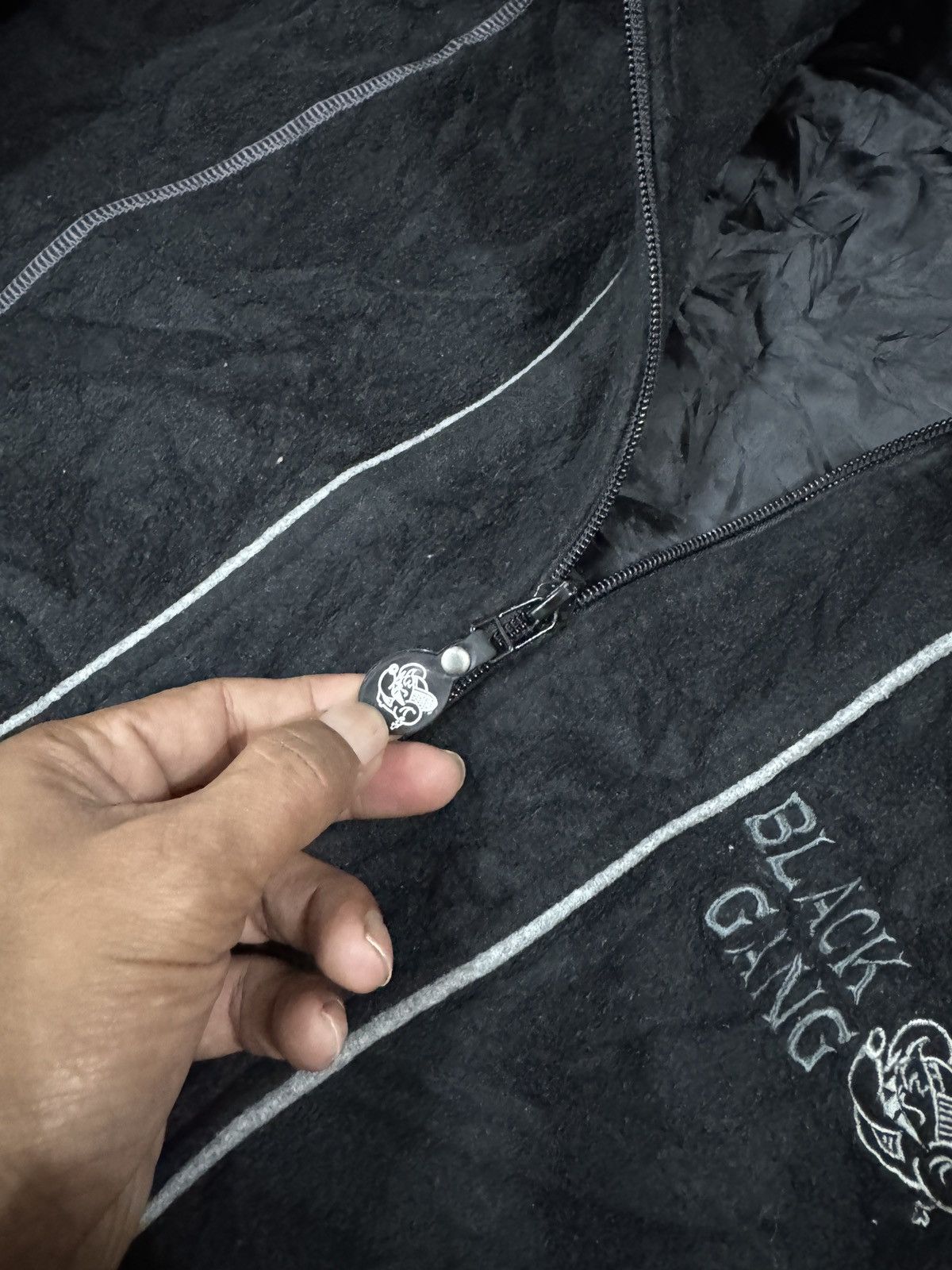 Japanese Brand BLACK GANG FLEECE JACKET Size US L / EU 52-54 / 3 - 3 Thumbnail