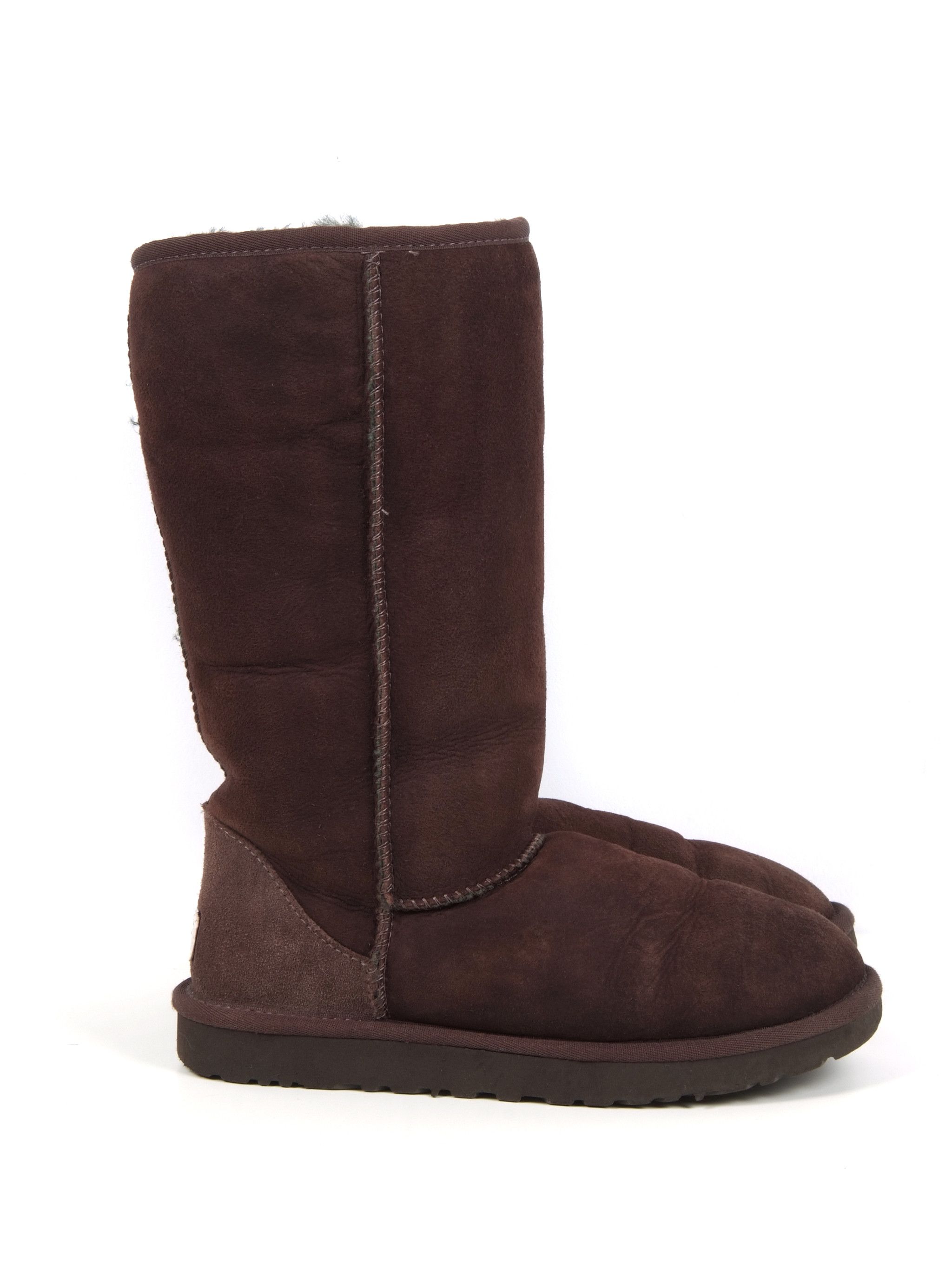 Genuine Leather × Ugg True Real Sheepskin UGG Classic Tall Shearling Winter Boots Size US 7 / IT 37 - 1 Thumbnail