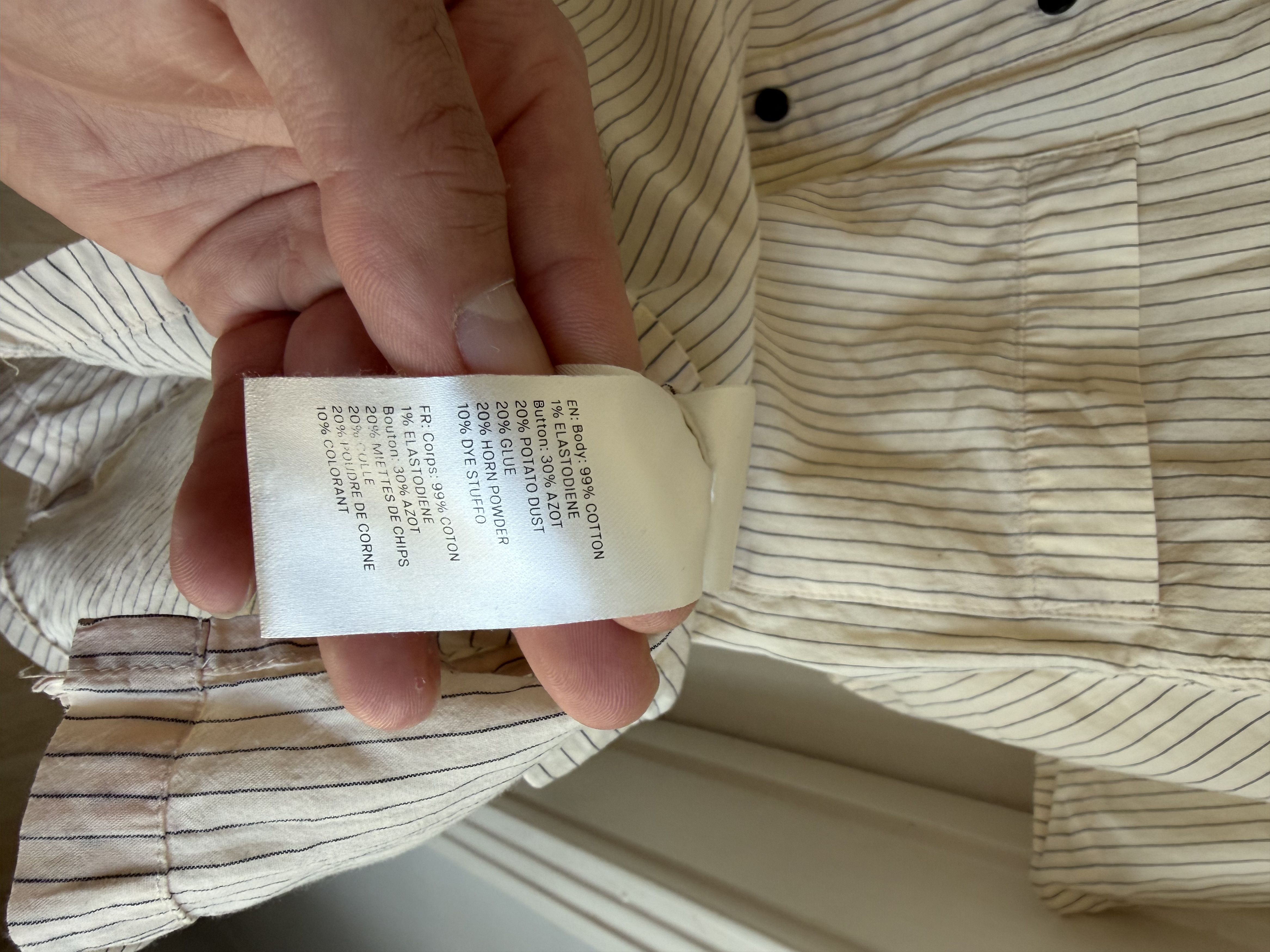 Nanushka Nanushka Adam Shirt Striped Cream Size US S / EU 44-46 / 1 - 5 Thumbnail