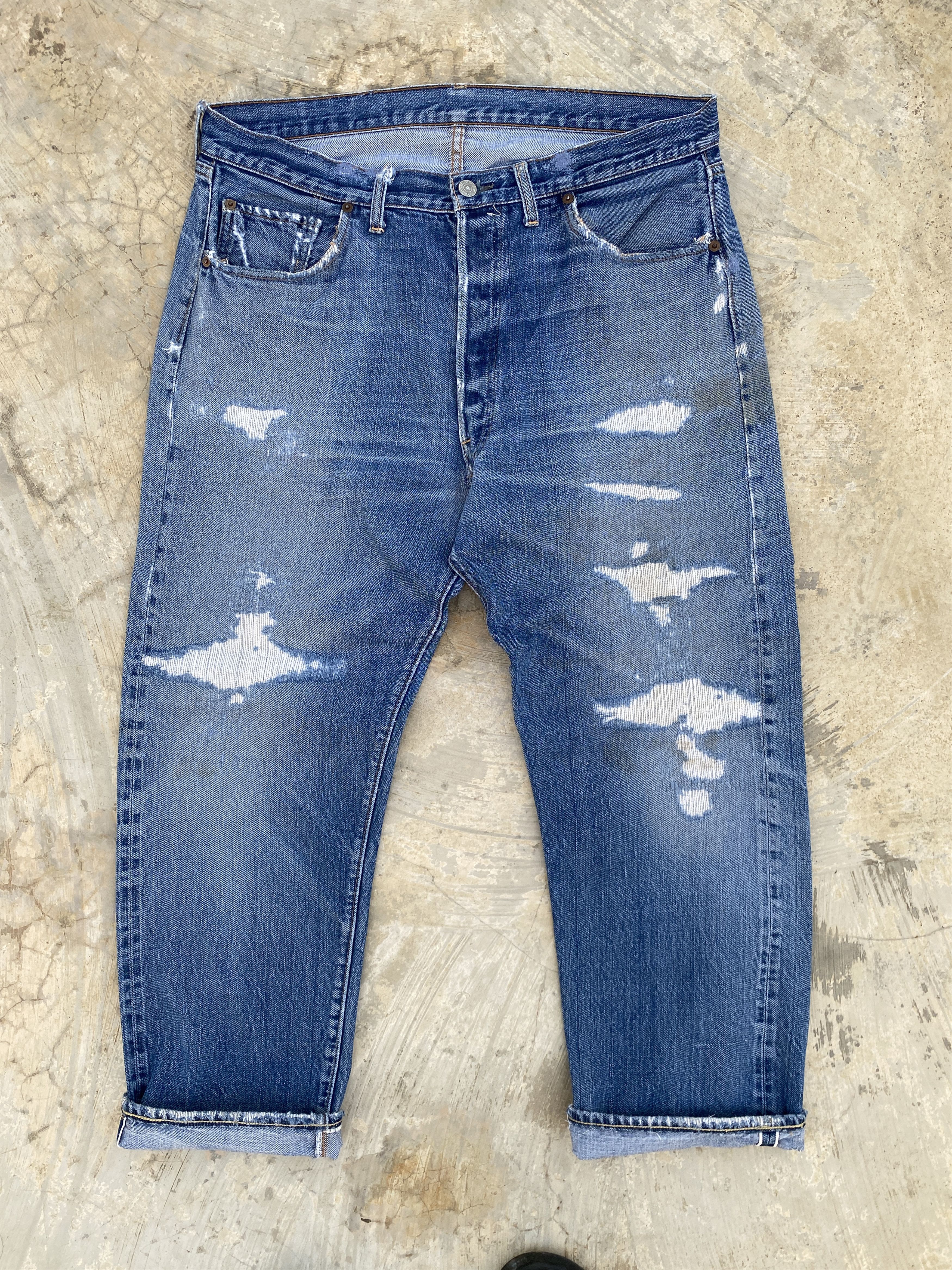 Levi's Vintage 70s Levis 501 Big E #2 Redline Selvedge Jeans Size US 36 / EU 52 - 1 Thumbnail