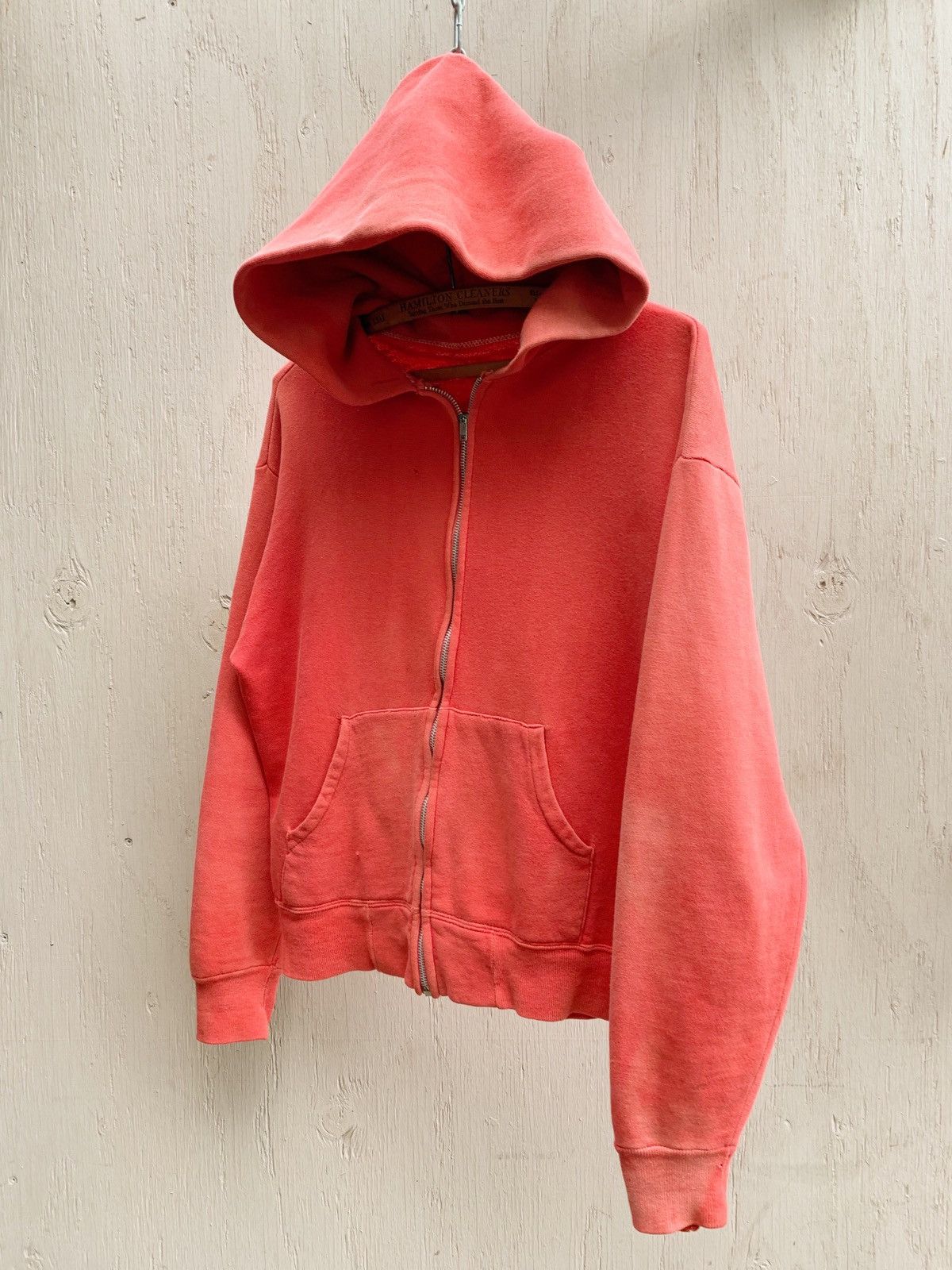 Vintage 1960s Sun Faded Distressed BOXY Blank Zip Hoodie ERD GRUNGE Size US S / EU 44-46 / 1 - 7 Thumbnail