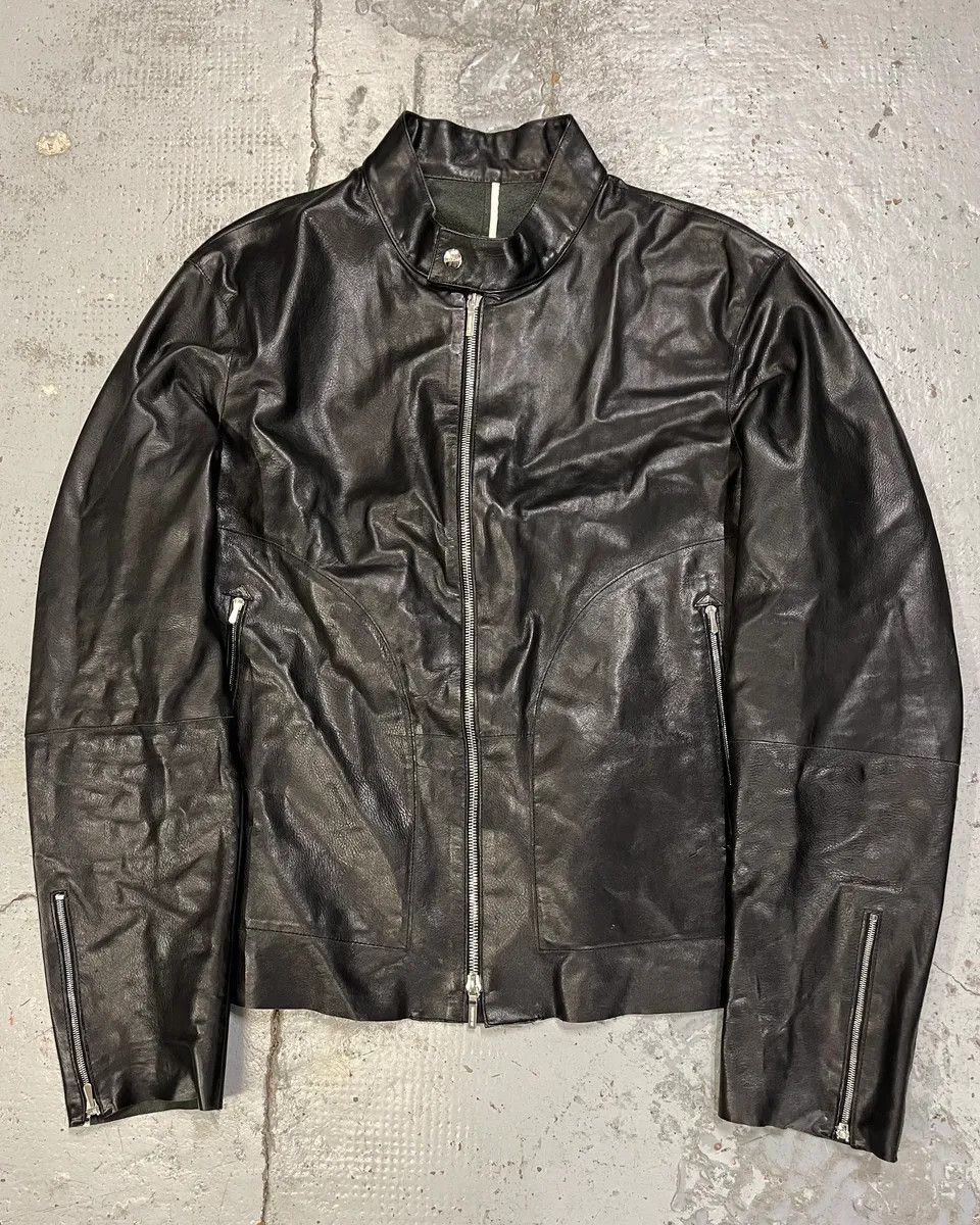 Jil Sander Archive Jil Sander Suede Leather Jacket Blue Mens Size