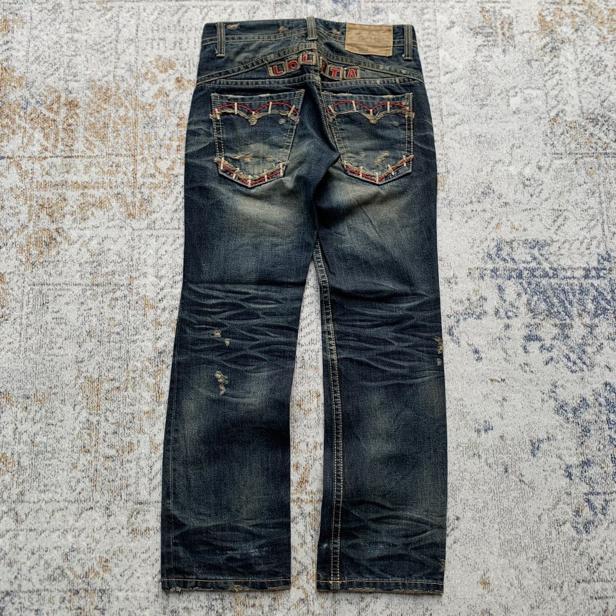 Japanese Brand Rare 2000s Lolita Mudwash Japanese Distressed Jeans Size US 30 / EU 46 - 6 Thumbnail