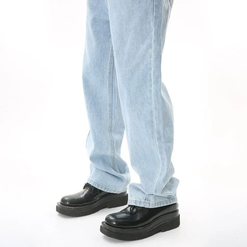 Japanese Brand Retro straight washed loose jeans Size US 32 / EU 48 - 2 Thumbnail