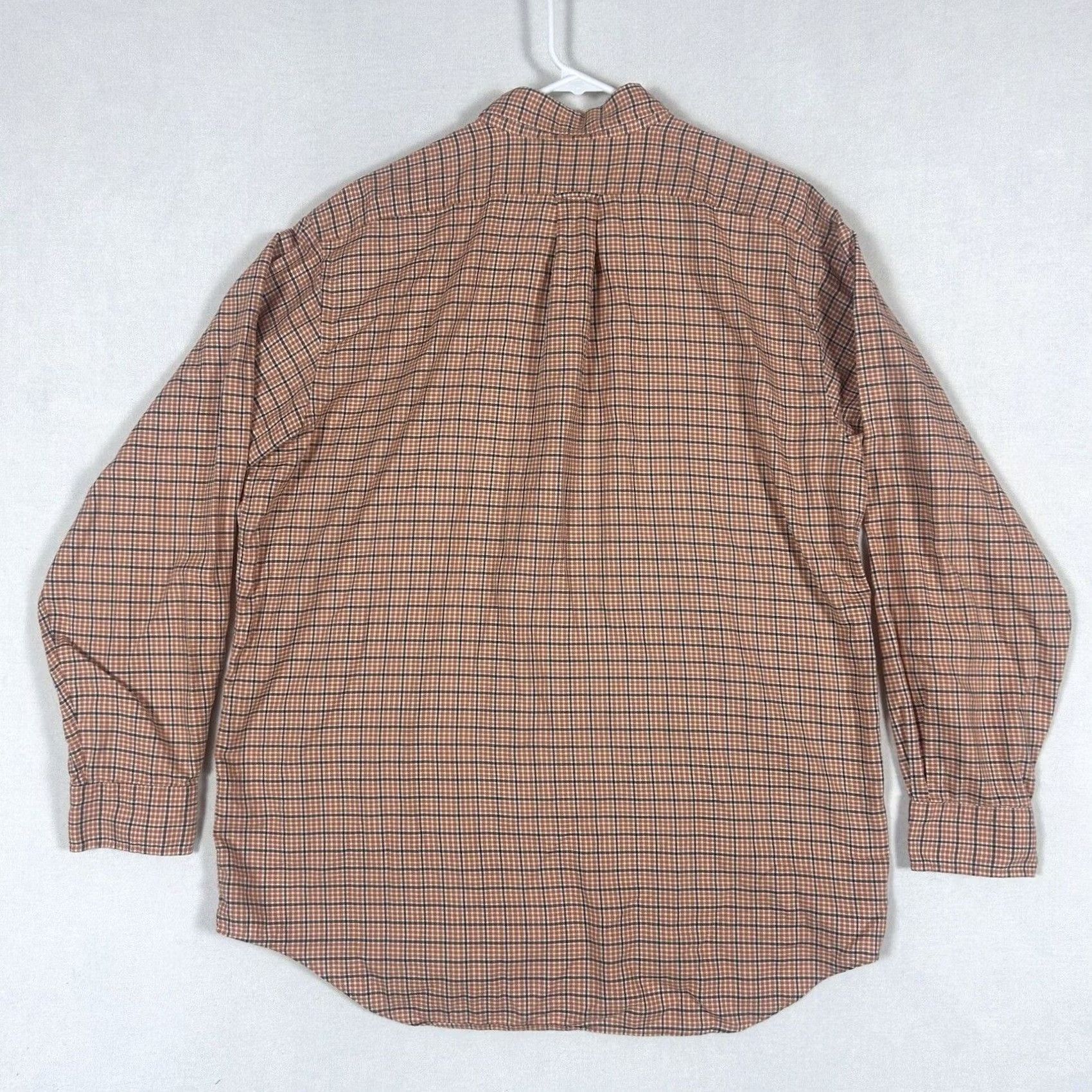 Lands' End Lands’ End Mens Plaid Long Sleeve Button-Down Shirt Size 17-35 Orange Cotton Shirt Mens Regular XS? Size US XL / EU 56 / 4 - 7 Thumbnail
