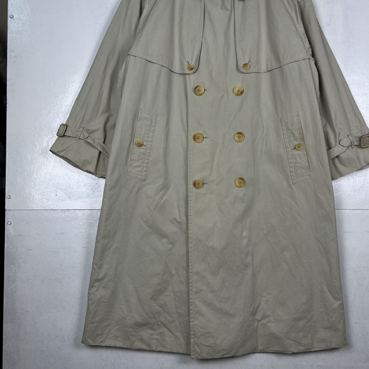 Burberry 🔥VINTAGE BURBERRYS LONG TRENCH COATS NOVA CHECK DESIGN Size US M / EU 48-50 / 2 - 5 Thumbnail