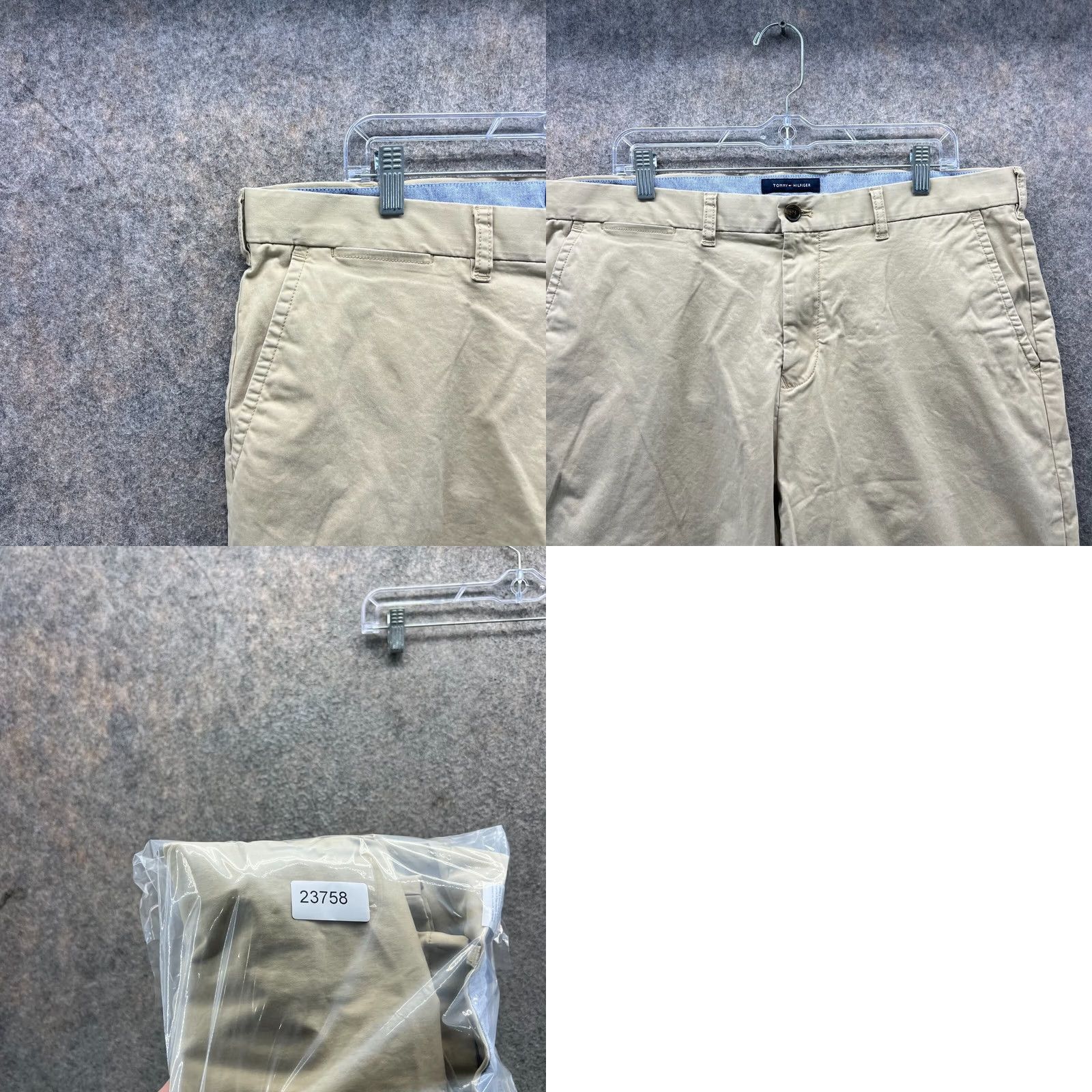Tommy Hilfiger VINTAGE Tommy Hilfiger Pants Men 38x30 Khaki Chino Tan Beige Custom Fit Cotton Trousers Size US 38 / EU 54 - 8 Thumbnail