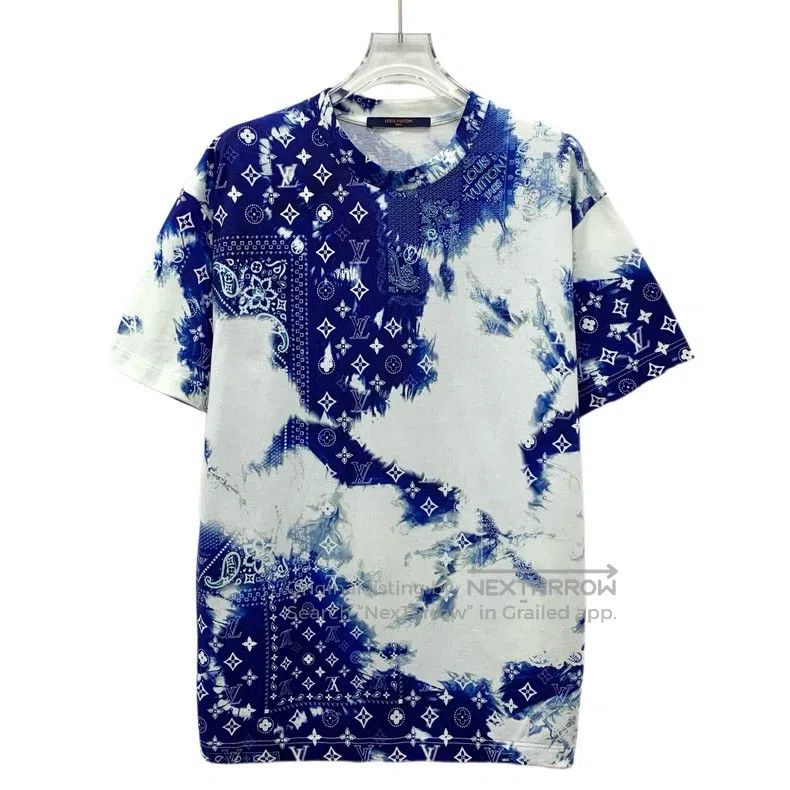 Louis Vuitton Louis Vuitton Blue logo cashew print full print tie-dyed c Size US S / EU 44-46 / 1 - 1 Thumbnail