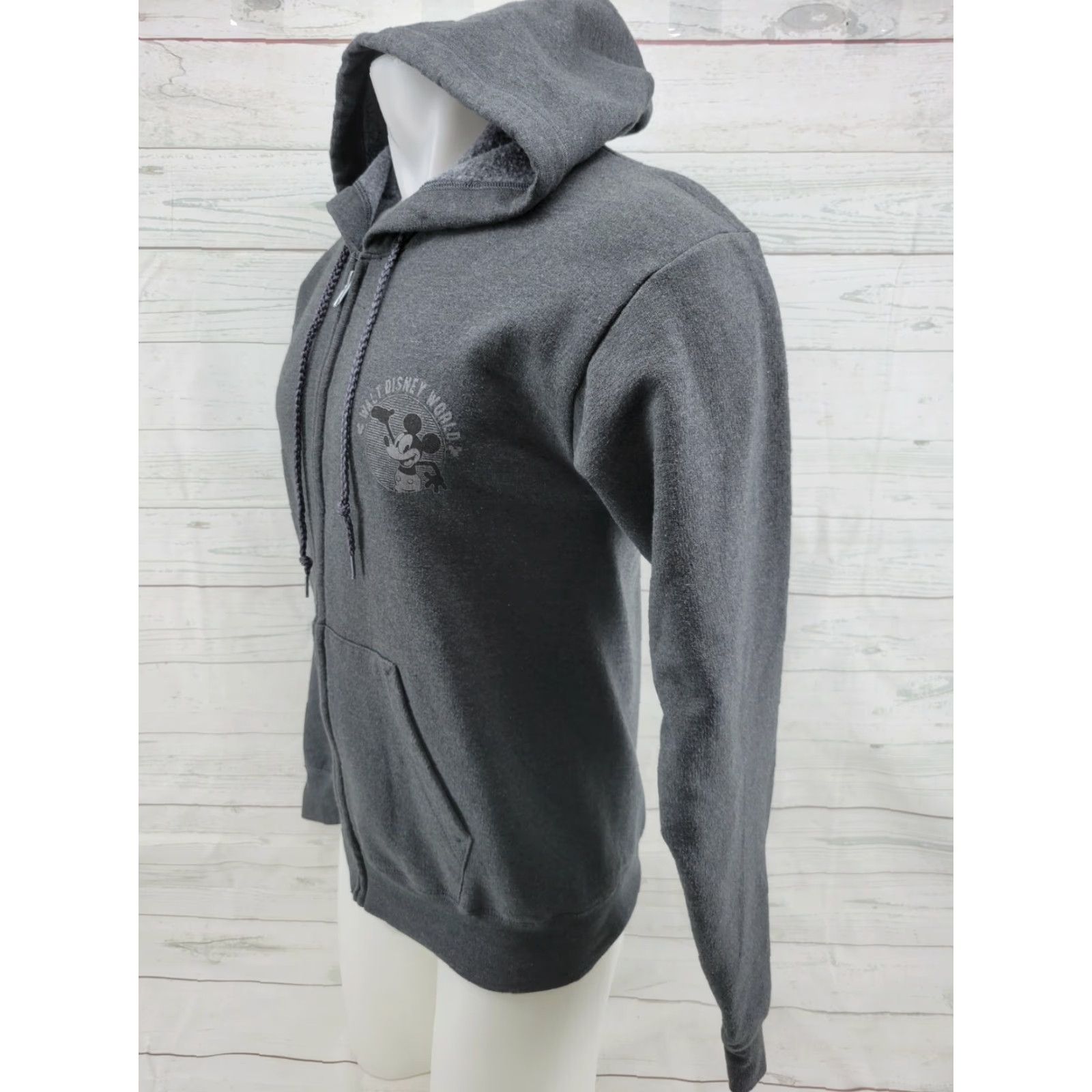 Disney Disney Walt Disney World Gray Hoodie Mickey Full Zip Jacket Size SMALL Men Size US S / EU 44-46 / 1 - 2 Thumbnail