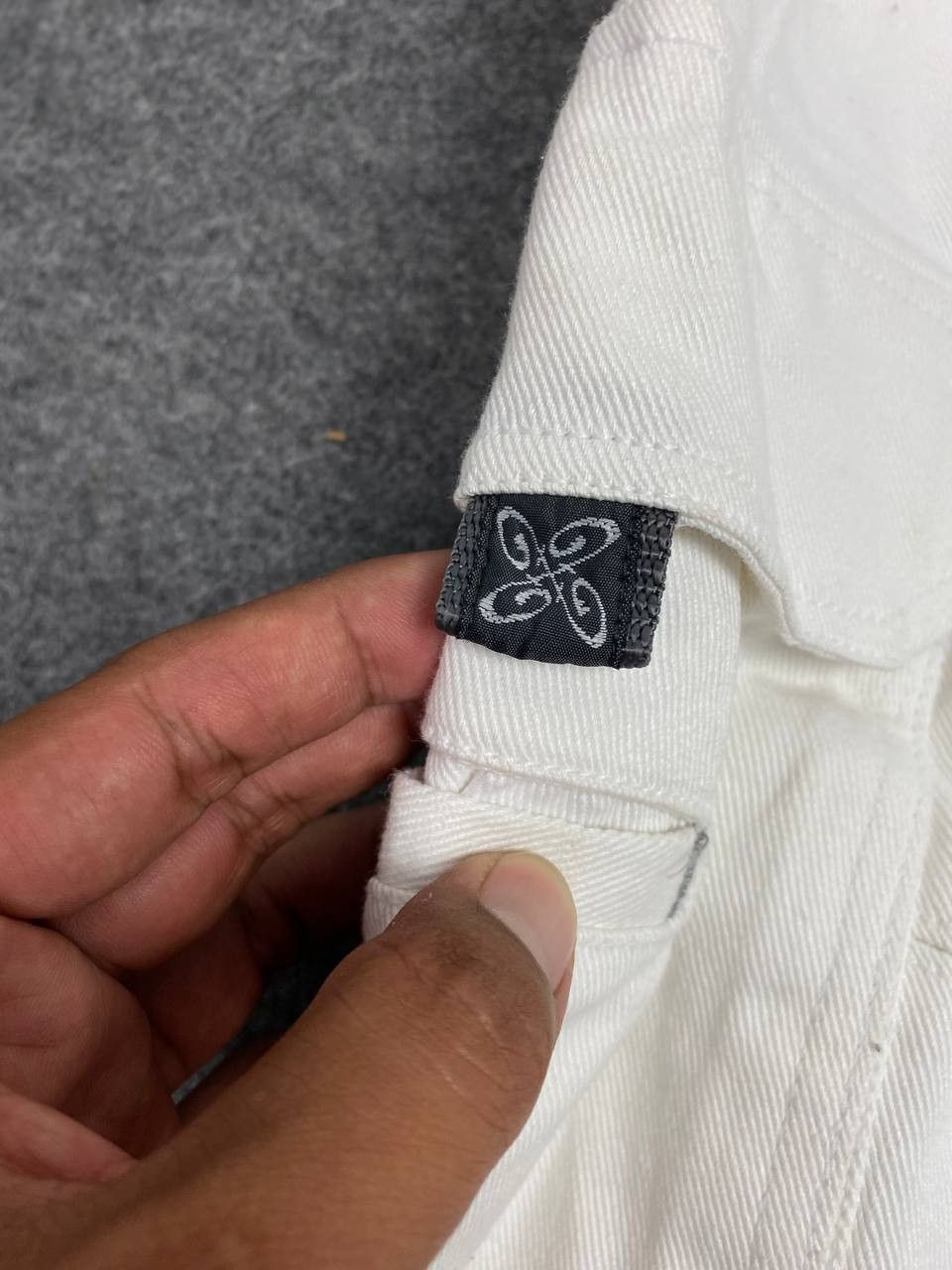 Japanese Brand vintage 90s piko baggy white denim nice design Size US 32 / EU 48 - 9 Thumbnail