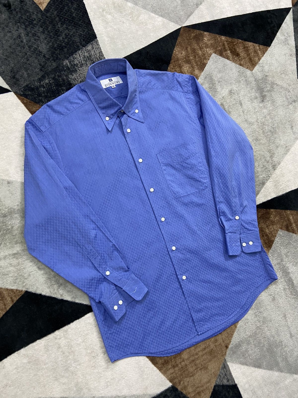 Givenchy Vintage Givenchy Paris Jacquard Pattern ButtonDown Shirts Size US L / EU 52-54 / 3 - 3 Thumbnail