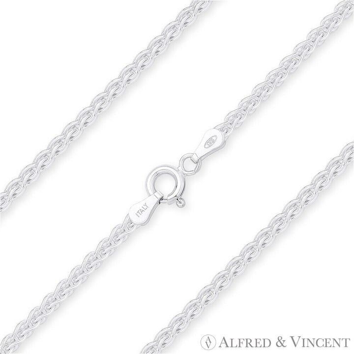Other 1.8mm Wheat Spiga Chain Necklace in 925 Sterling Silver Size ONE SIZE - 1 Thumbnail