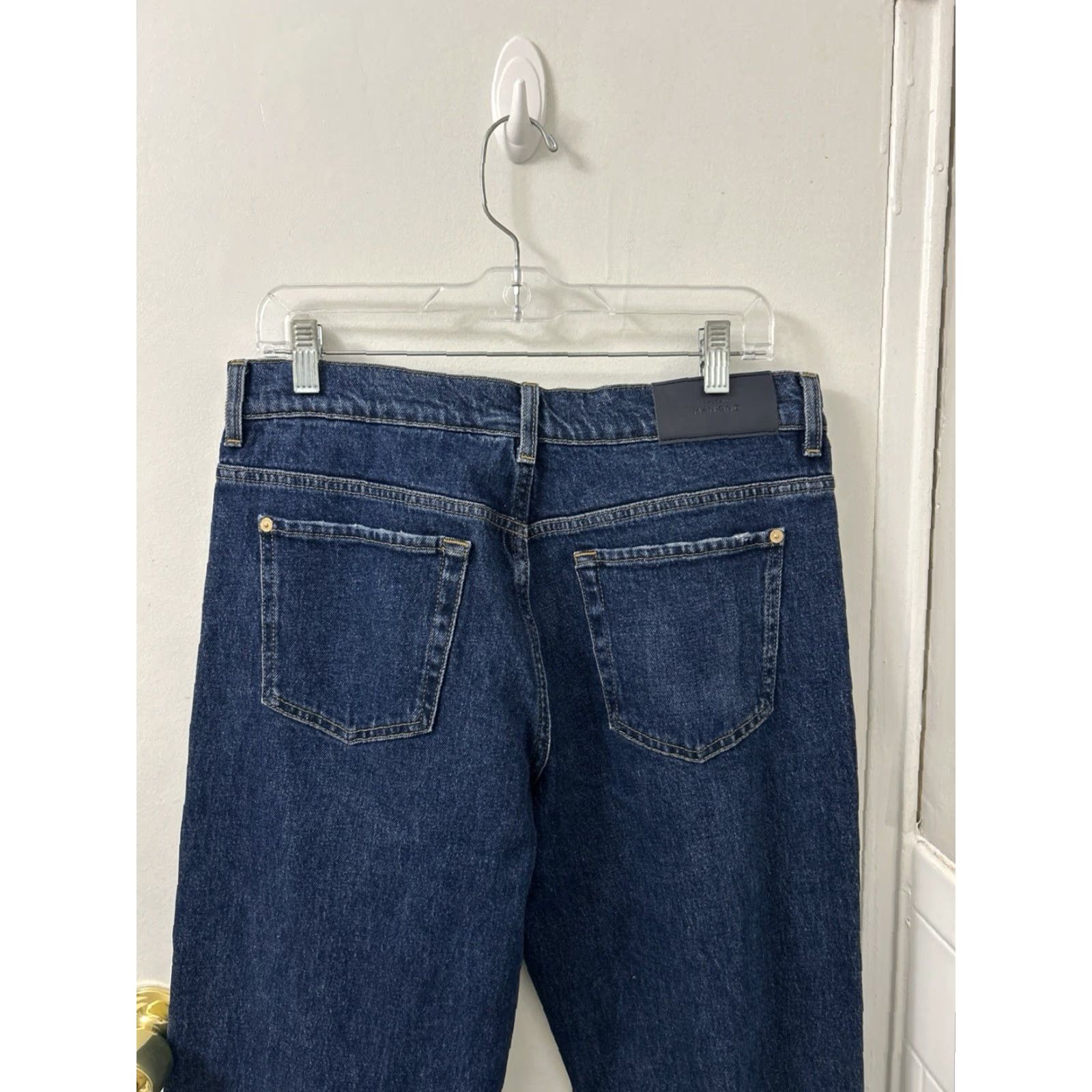 7 For All Mankind 7 For All Mankind Jeans Mens 29x34 Dark Wash Straight Leg Pocket Denim 5-Pocket Zip Button YKK Size US 29 - 7 Thumbnail