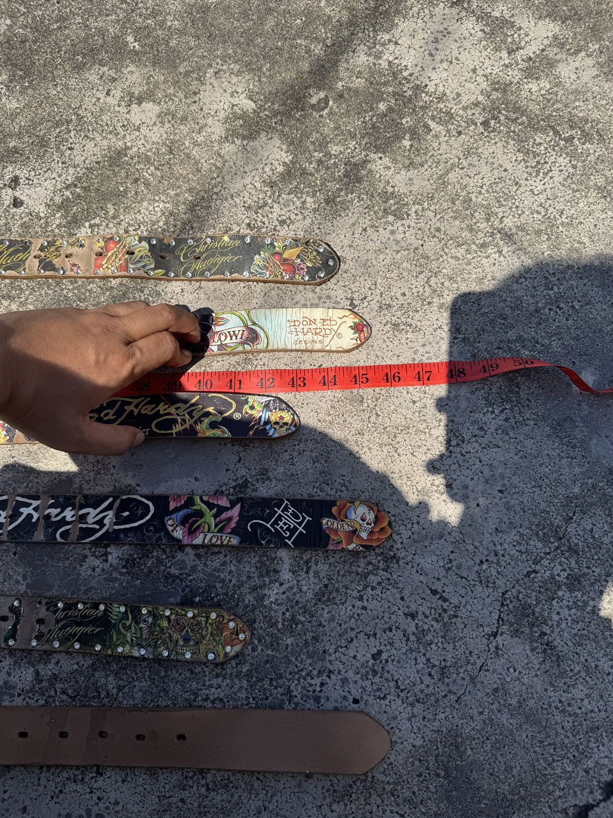 Ed Hardy × Vintage Ed Hardy X Christian Audigier Tattoo Art Leather Belts Size ONE SIZE - 21 Thumbnail