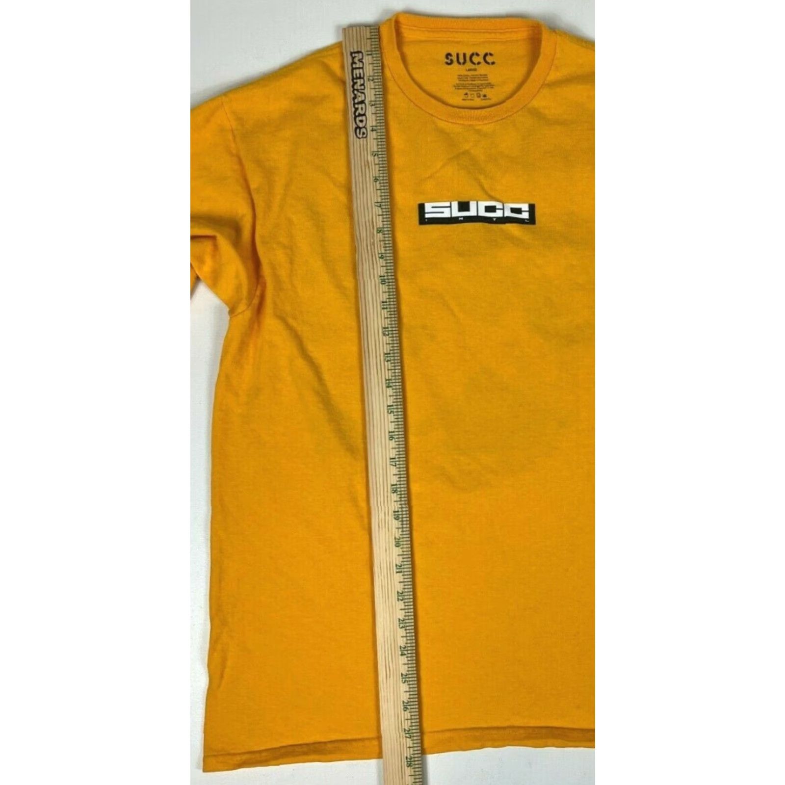 Vintage Succ International Men’s Long Sleeve T-Shirt Crew Neck Sz L Mustard Yellow Graphic Logo 100% Cotton Double-Sided Vintage? Size US L / EU 52-54 / 3 - 7 Thumbnail