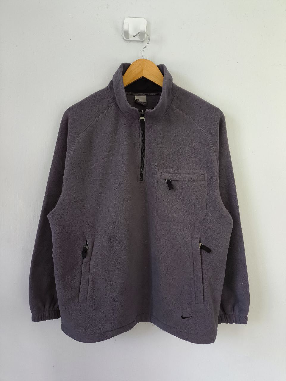 Nike Vintage NIKE Fleece Half Zipper Outdoor Jacket Size US M / EU 48-50 / 2 - 1 Thumbnail