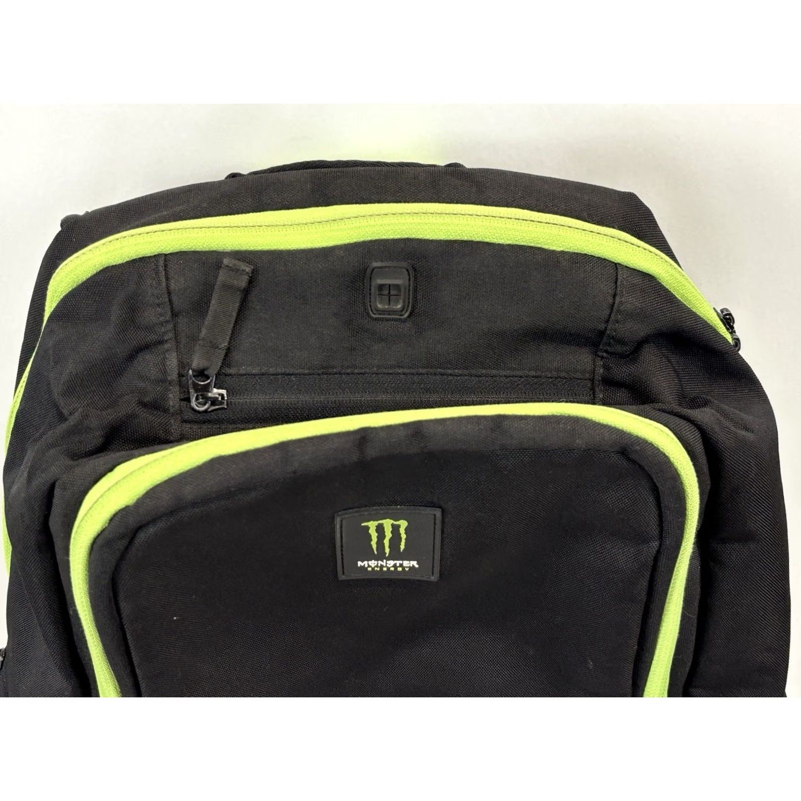 Vintage Monster Energy Backpack Black Padded with Zippers Pockets Laptop Nylon Polyester Adjustable Strap Men 14x20x6 Energy Drink Bag Daypack Size ONE SIZE - 3 Thumbnail