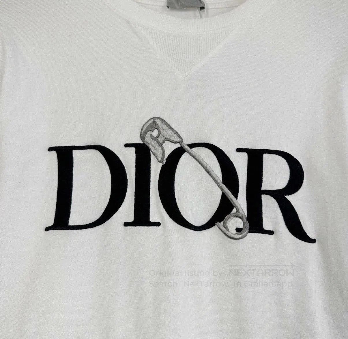 Dior White Short Sleeve Graphic Tee. Size US M / EU 48-50 / 2 - 5 Thumbnail