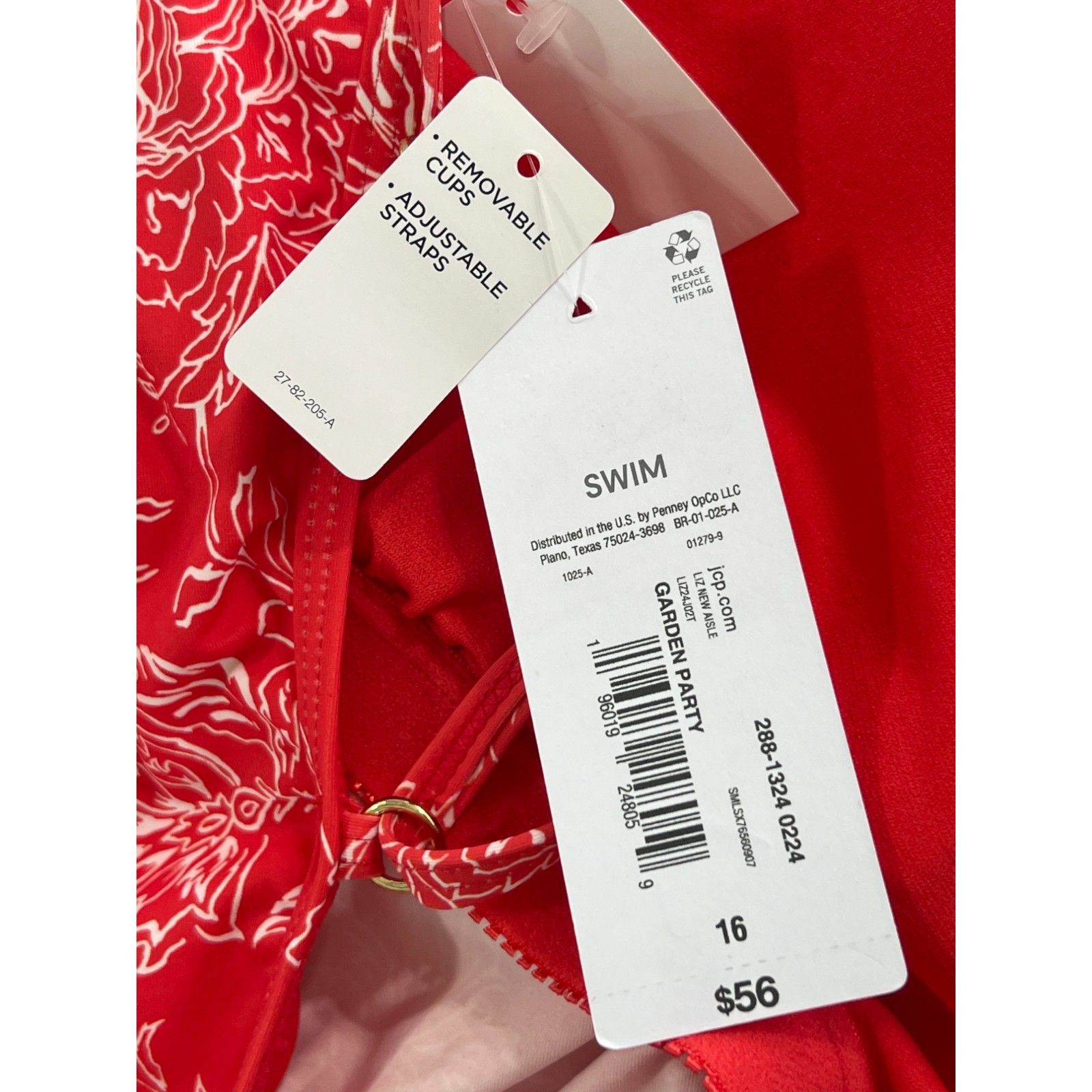 Other Liz Claiborne - Women's Lined Paisley Tankini Swimsuit Top - Size ONE SIZE - 10 Thumbnail