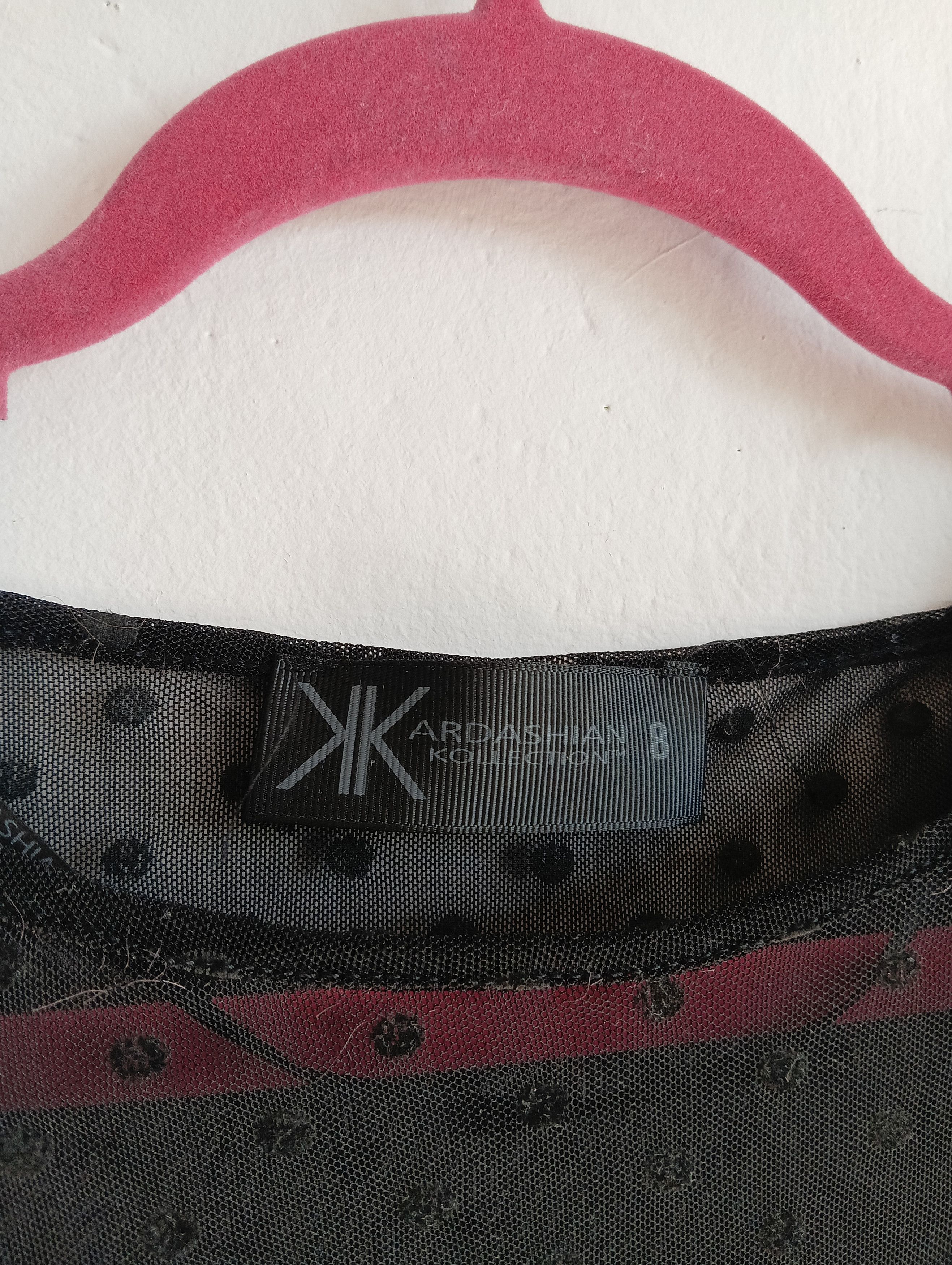 Kim Kardashian Kardashian Kollection Mesh Panel Dress – Size 8 (M) Size M / US 6-8 / IT 42-44 - 8 Thumbnail