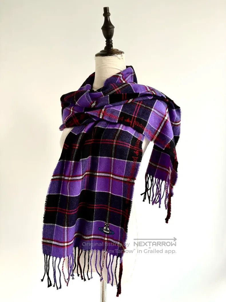 Vivienne Westwood Vivienne Westwood Vintage Purple Striped Saturn Scarf Size ONE SIZE - 2 Thumbnail