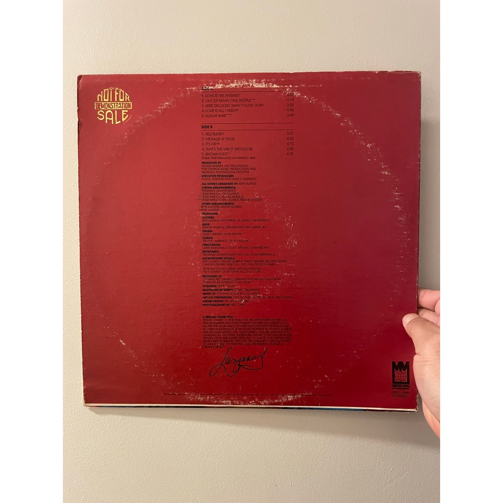 INTENTIONALLY BLANK Lazarus LP vintage vinyl record reggae funk soul disco album Size ONE SIZE - 2 Thumbnail