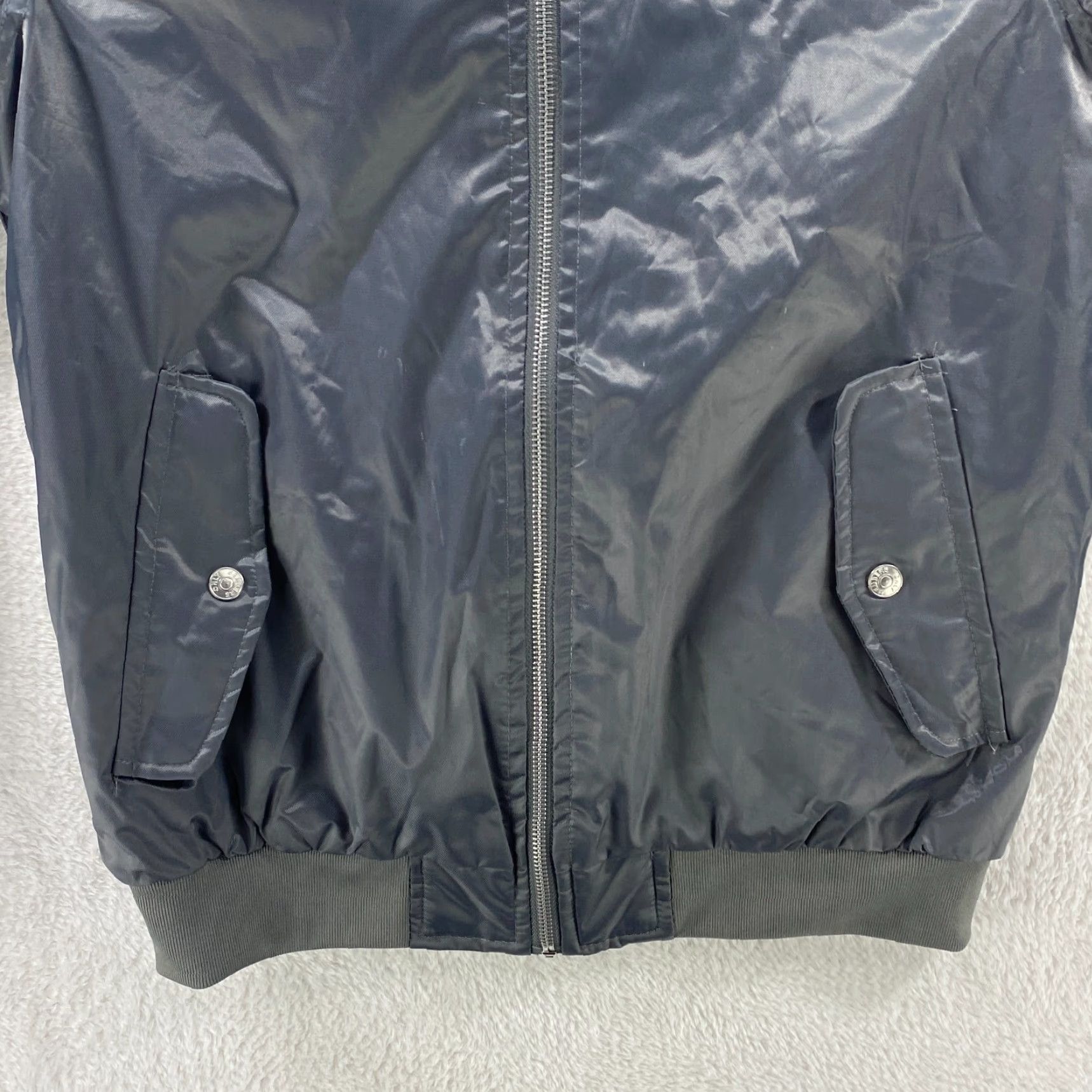 Members Only VINTAGE Members Only Jacket Mens Small S Gray Full Zip Bomber Racer Coat Lined Size US S / EU 44-46 / 1 - 5 Thumbnail