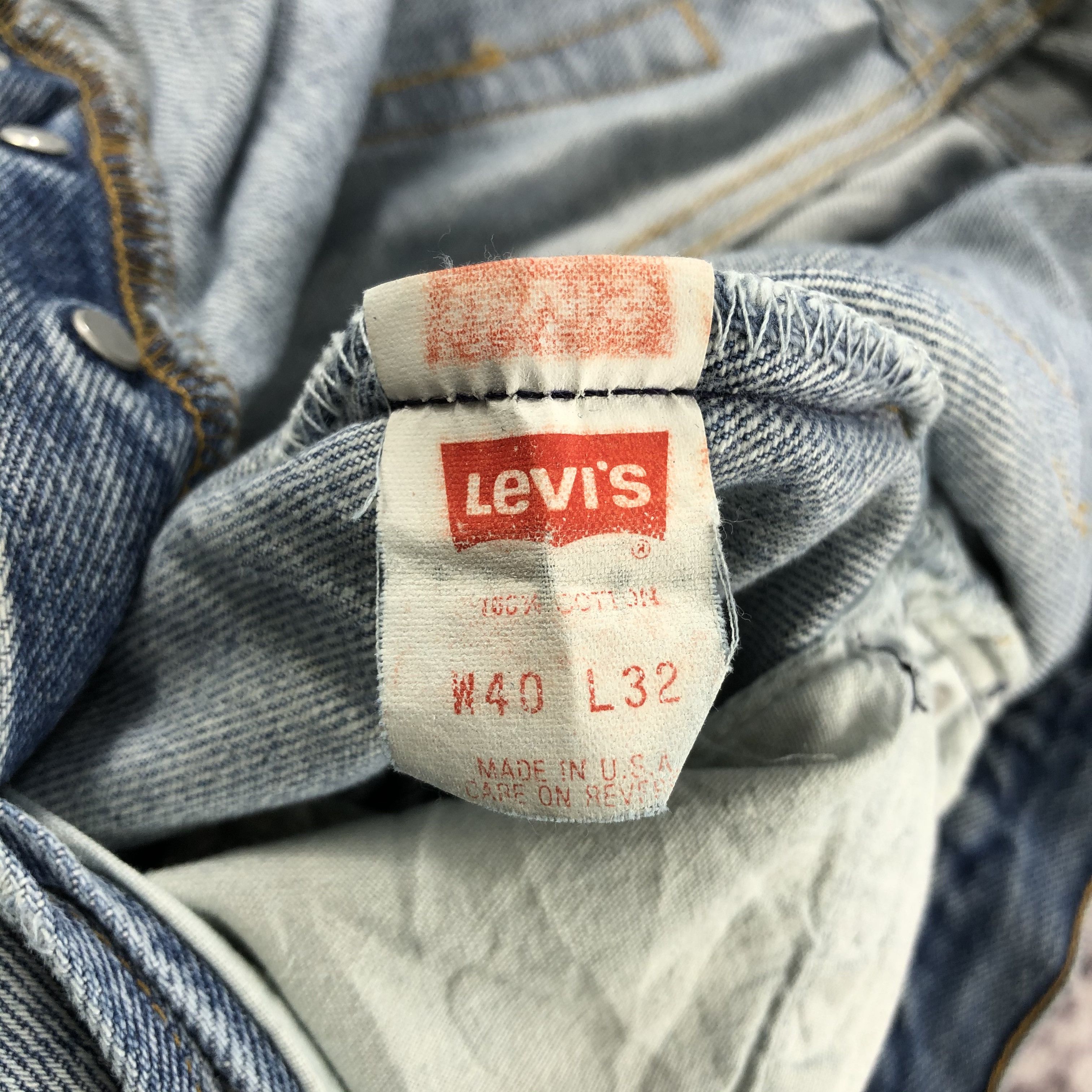 Levi's Vintage 90s Blue Wash Levis 501 Jeans-JM2239 Size US 35 - 11 Thumbnail