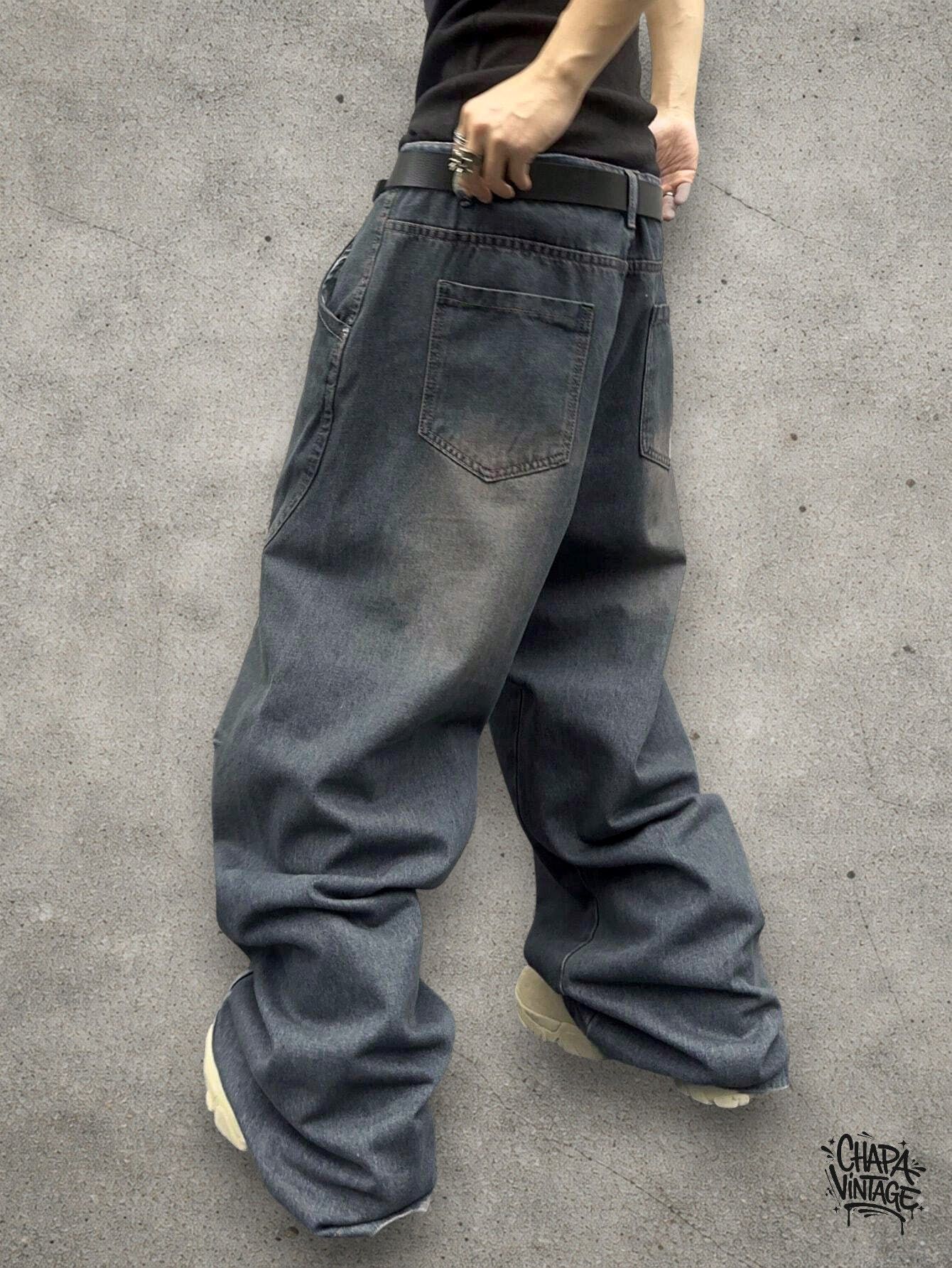 Japanese Brand Baggy washed jeans Size US 32 / EU 48 - 2 Thumbnail