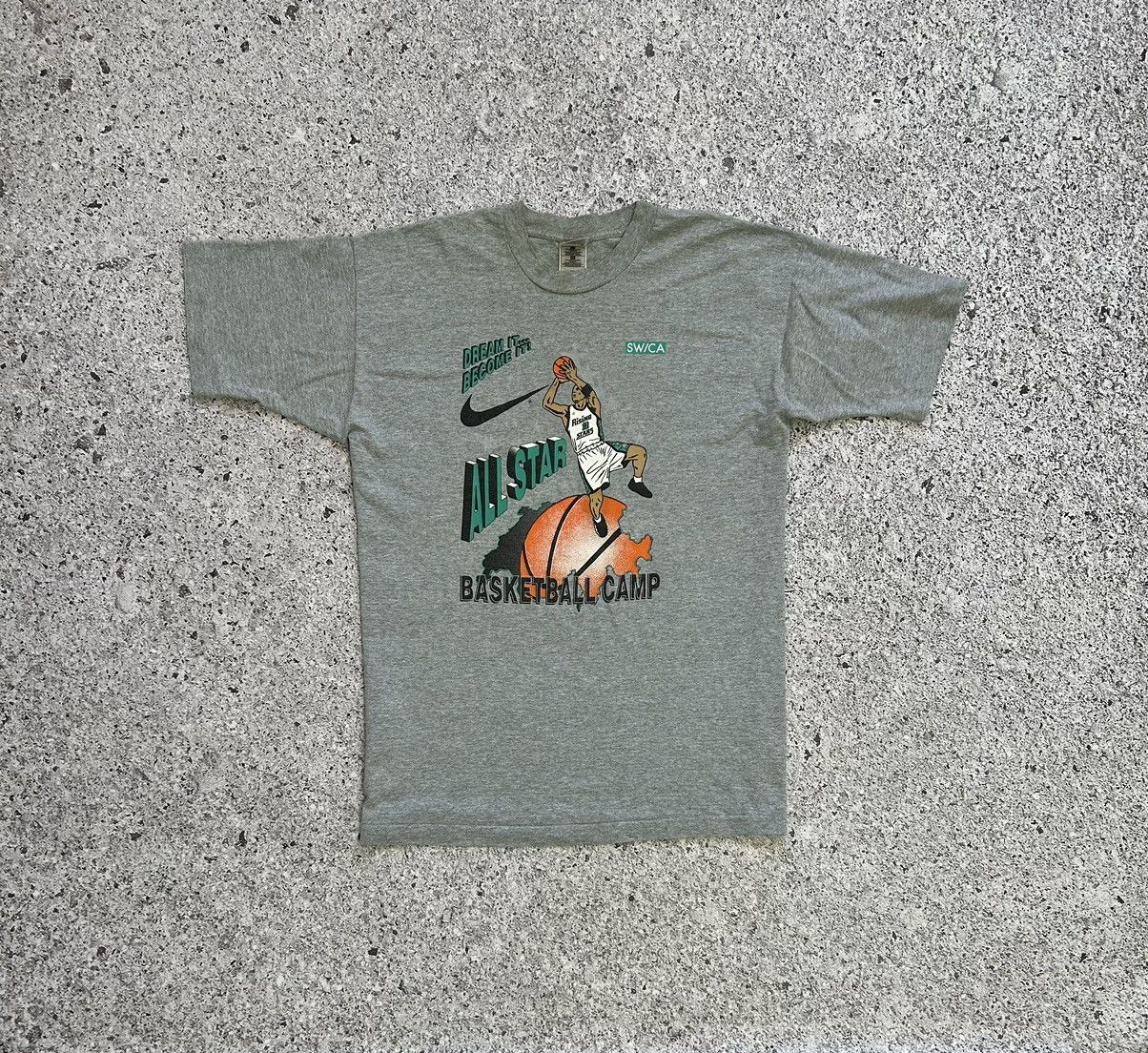 NBA × Nike × Vintage Vintage 1990’s Nike All Star Basketball Camp NBA T-Shirt Size US XL / EU 56 / 4 - 2 Thumbnail