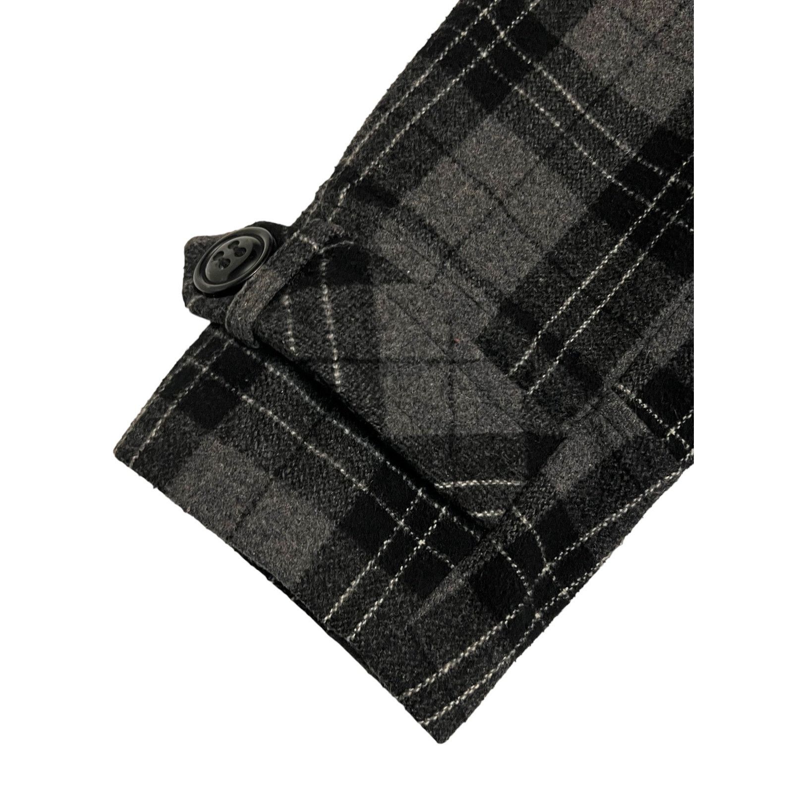 Other Giacca Women Plaid Wool Blend Peacoat Jacket Large Gray Coat Size L / US 10 / IT 46 - 6 Thumbnail