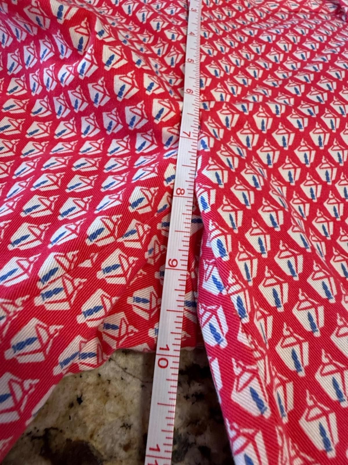 Gap Gap Slim Crop pants preppy red white blue boho pattern SZ 6 Size 28" / US 6 / IT 42 - 9 Thumbnail