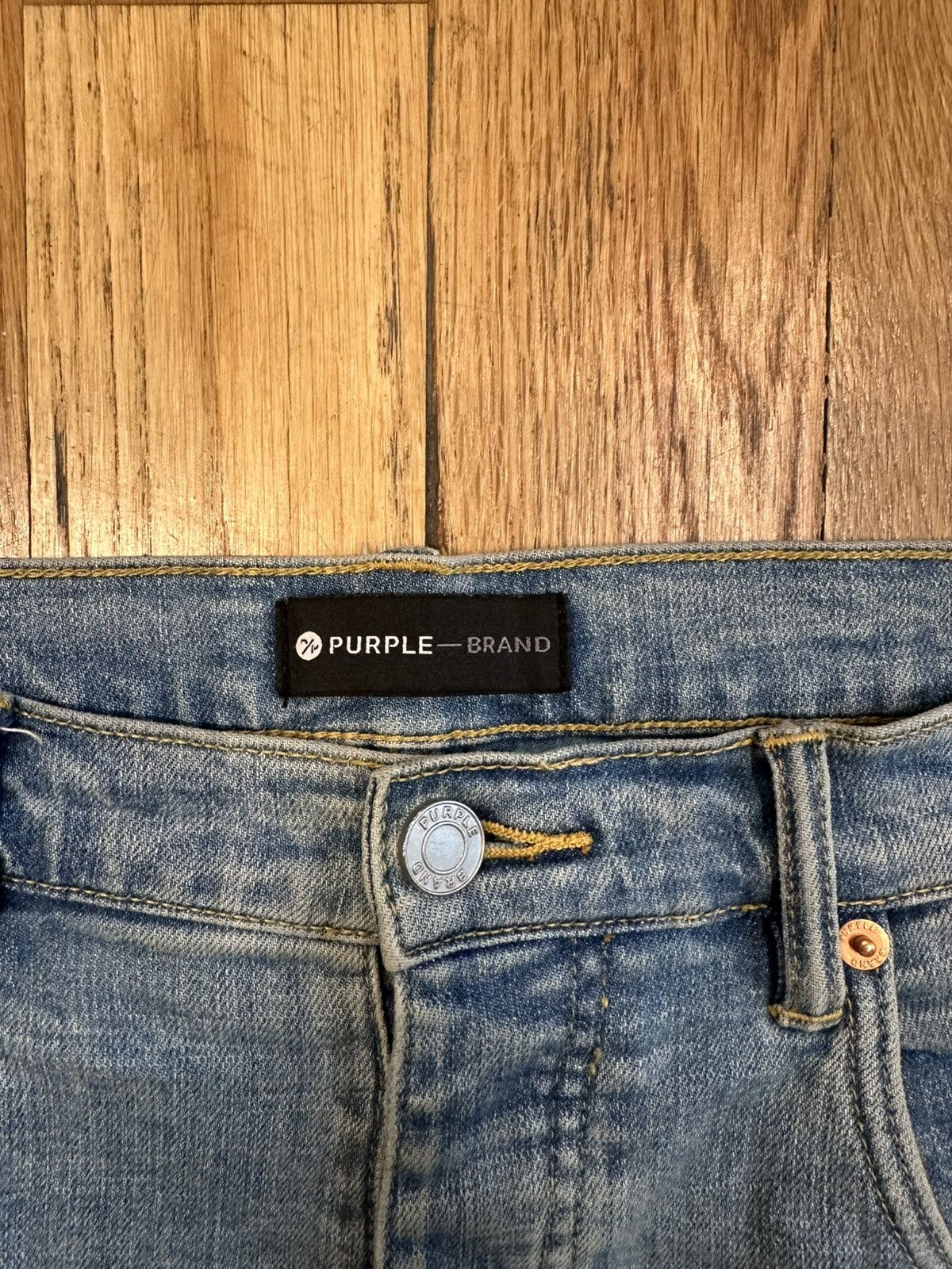 Purple Brand Purple Brand Knee Hole Blue Denim Jeans Size 36 Size US 36 / EU 52 - 3 Thumbnail