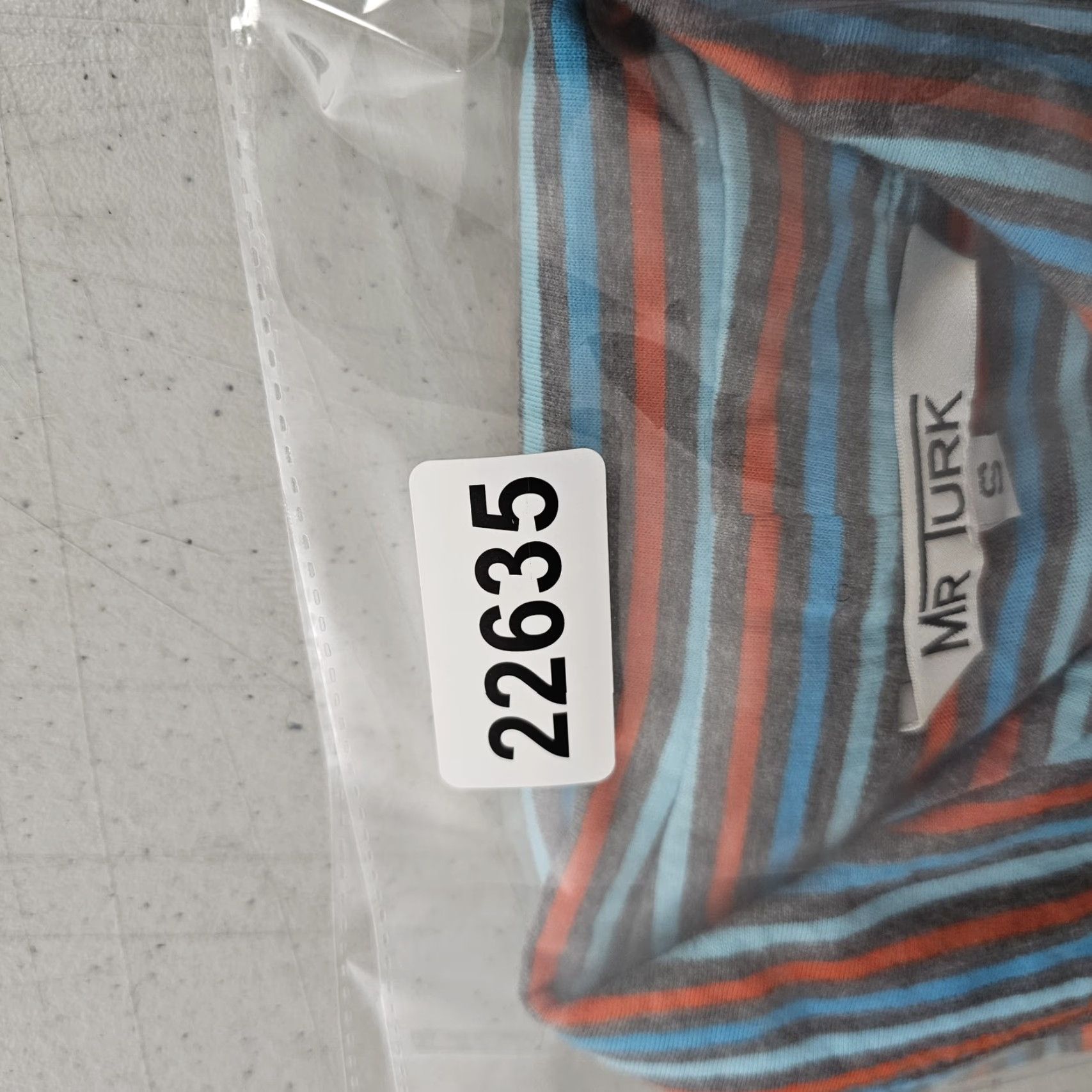 Mr Turk MR TURK Shirt Mens Small Blue Orange Striped Cotton Pullover Made USA Retro Polo Short Sleeve Collared Vintage No Size US S / EU 44-46 / 1 - 8 Thumbnail