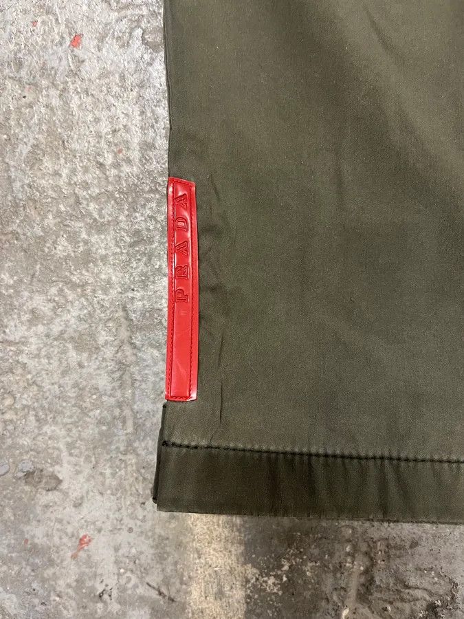 Prada × Vintage 2000s Prada Olive Linea Rossa Pants Size US 33 - 9 Thumbnail