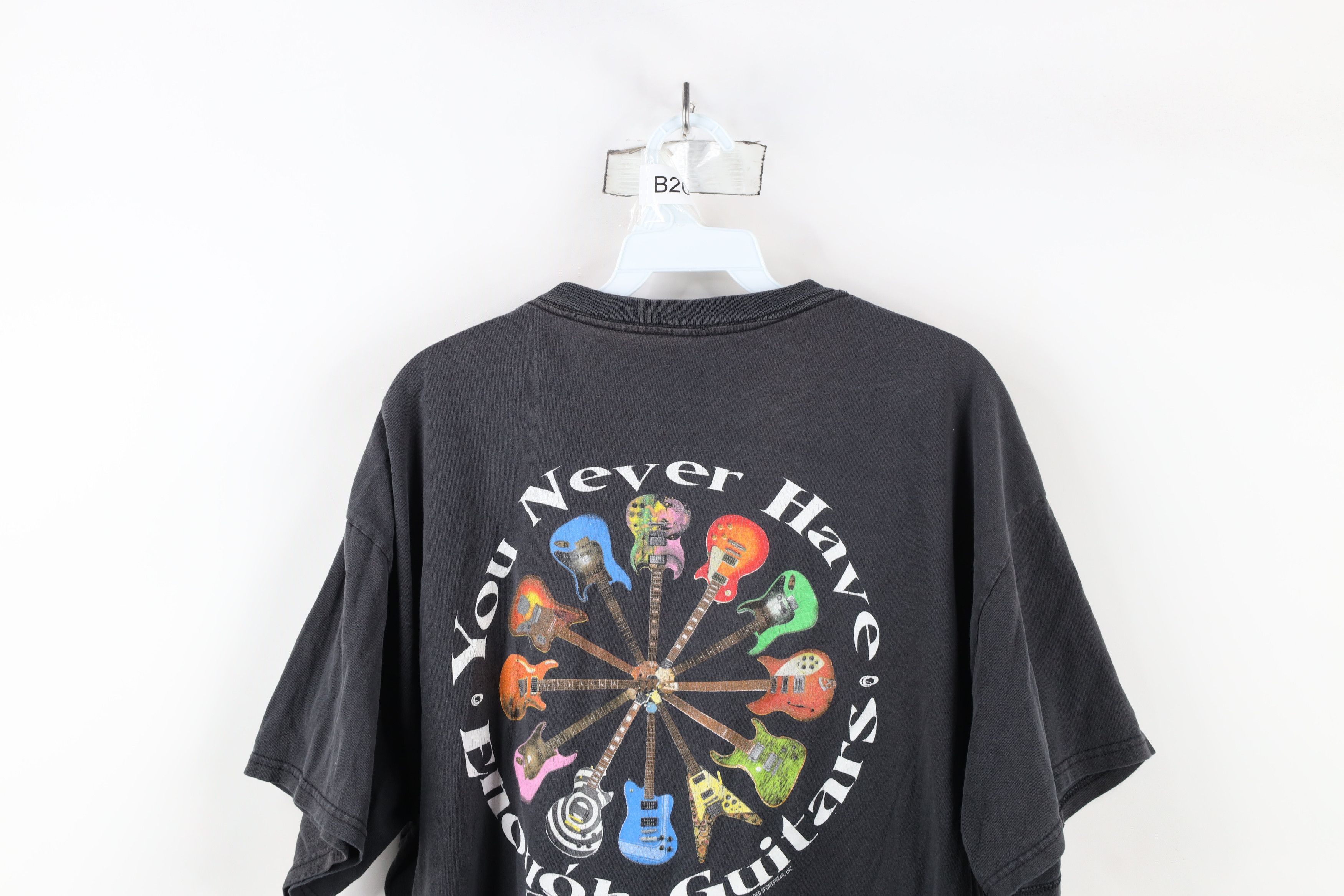 Vintage Vintage 90s Y2K Streetwear Never Have Enough Guitars T-Shirt Size US XL / EU 56 / 4 - 14 Thumbnail