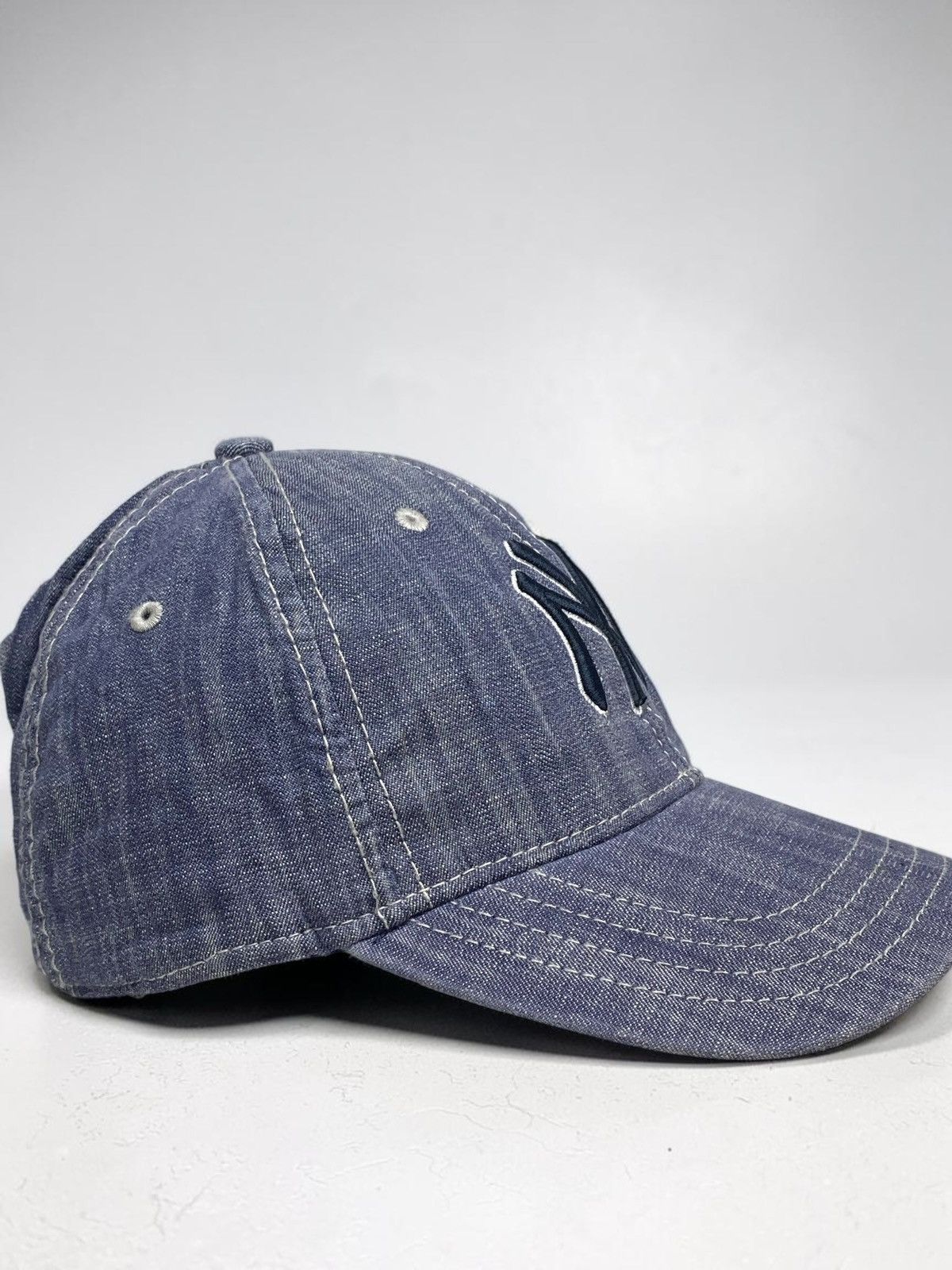 New York Yankees Vintage 90s New York Yankees Denim Cap SnapBack y2k Size ONE SIZE - 5 Thumbnail