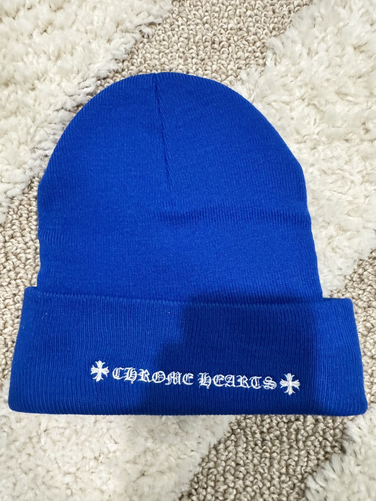 Chrome Hearts Chrome Hearts Blue CH Beanie Size ONE SIZE - 4 Thumbnail