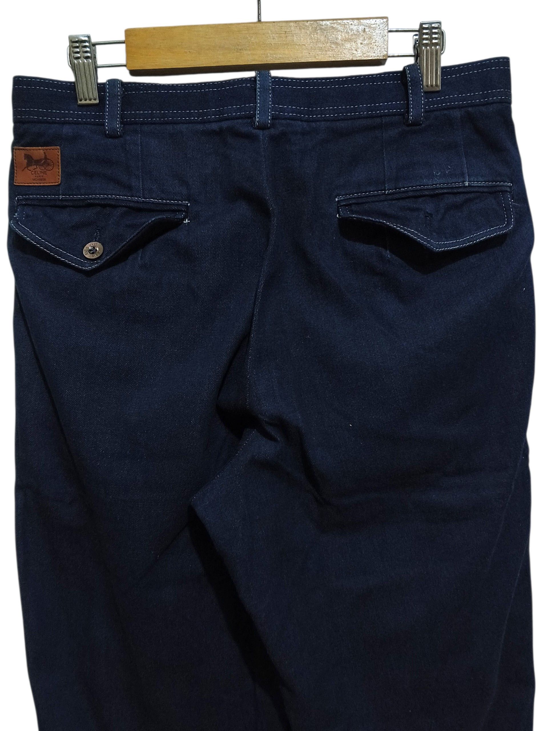 Celine 💥Vintage Celine Monsieur Wide Straight Leg Denim Trousers Size US 30 / EU 46 - 4 Thumbnail