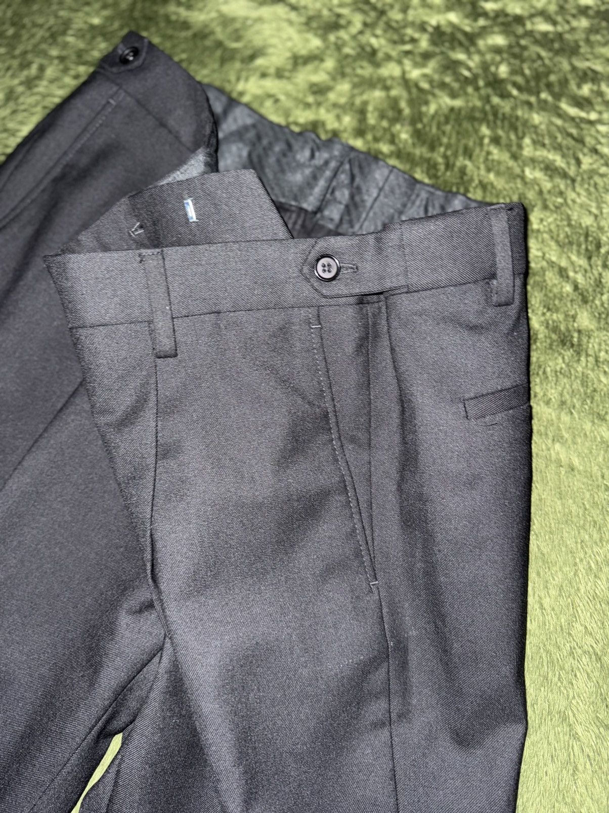 Sunflower [54] SUNFLOWER Pintuck Loose-Fit Trousers slacks black Size 54R - 6 Thumbnail