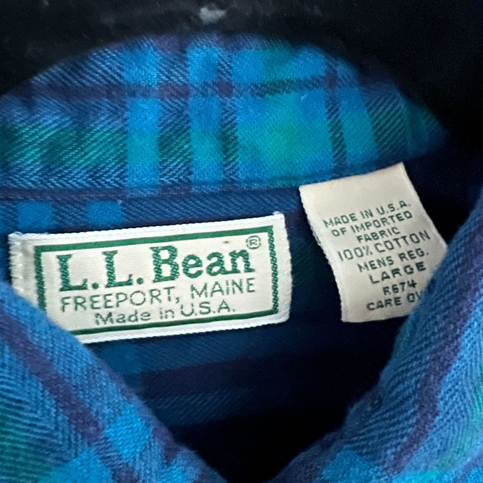 L.L. Bean VTG L.L. BEAN Freeport Men's Flannel Shirt USA L 24x29 Size US L / EU 52-54 / 3 - 3 Thumbnail