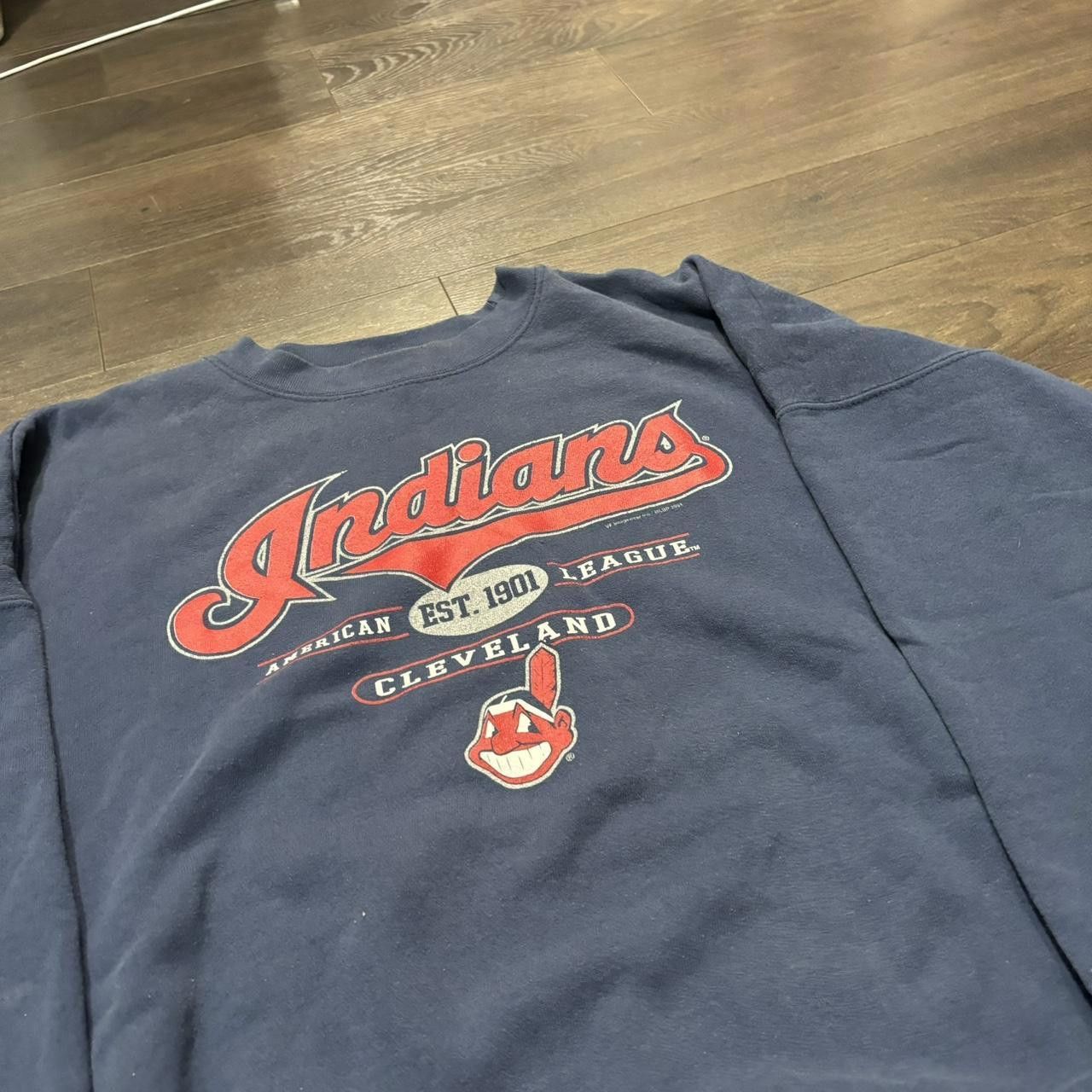 Lee Vintage Cleveland Indians Lee Sport Crewneck Sweatshirt XL Size US XL / EU 56 / 4 - 1 Thumbnail