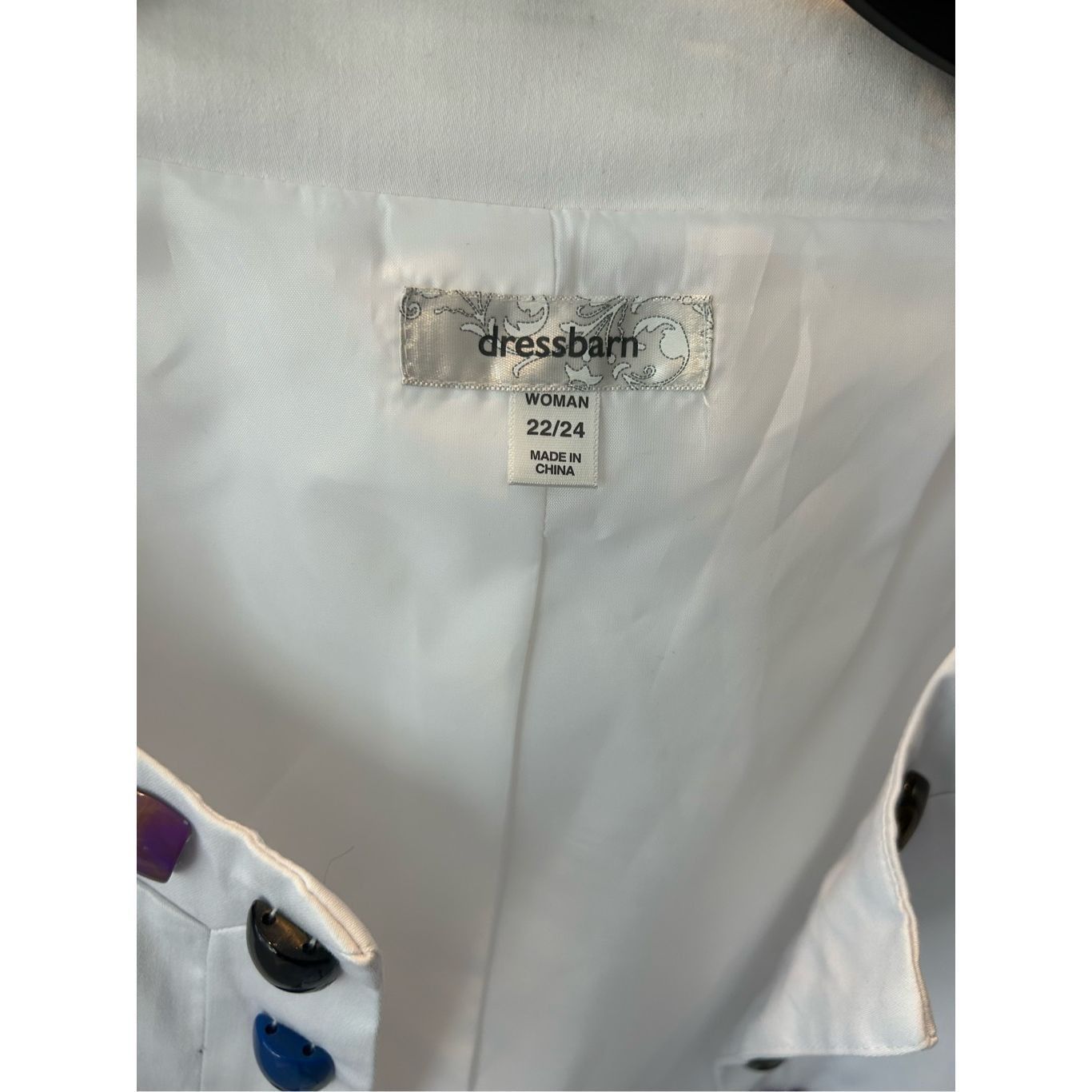 Other DRESSBARN Women’s PLUS SIZE Open Front 22/24 Beaded White Bl Size 3XL / US 20-22 - 4 Thumbnail