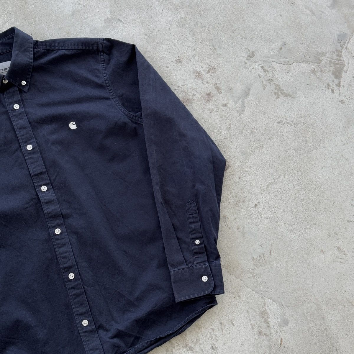 Carhartt × Vintage Vintage Carhartt Madison Button Ups Shirt Size M Navy Blue Size US M / EU 48-50 / 2 - 2 Thumbnail