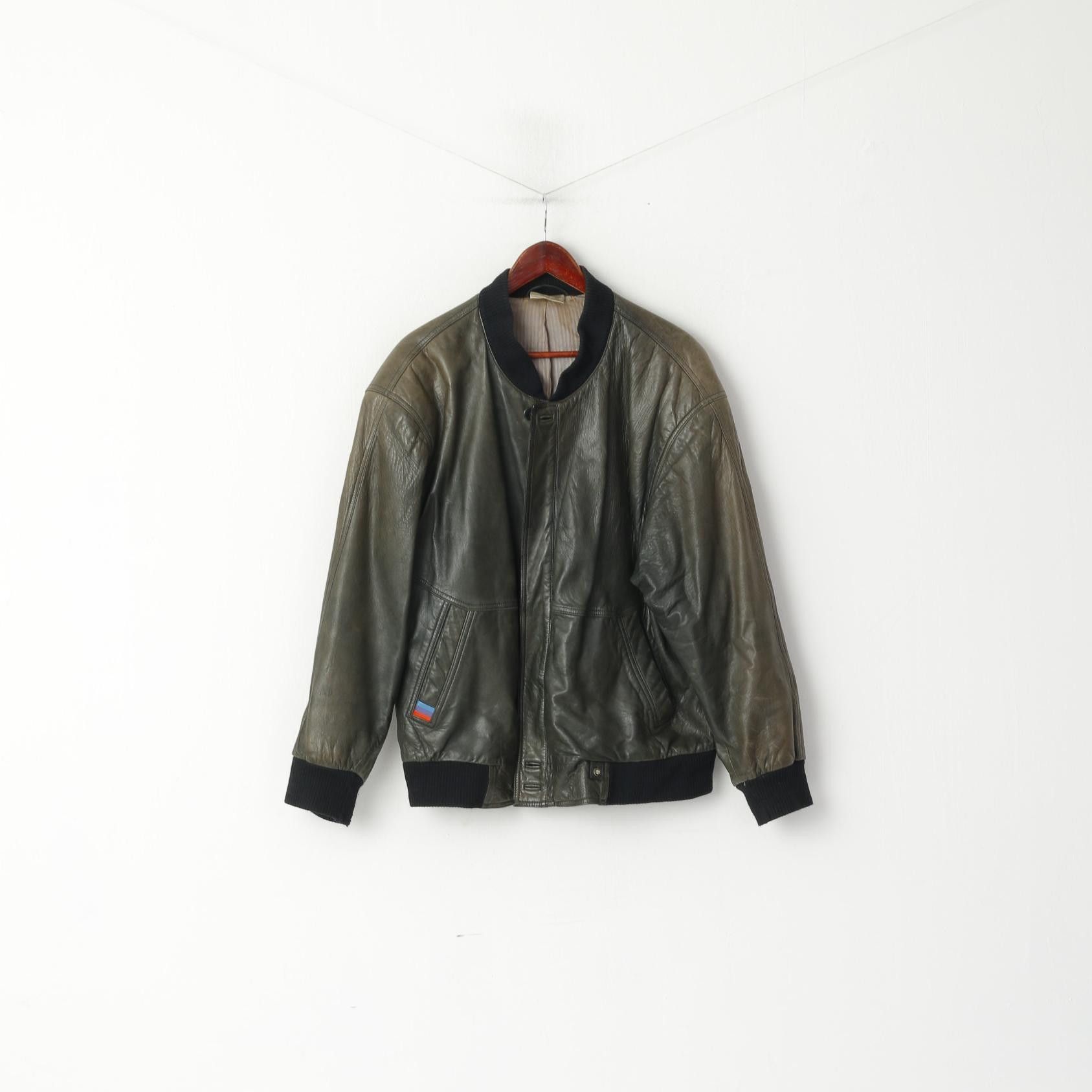 BMW BMW Men 50 M Bomber Jacket Leather Biker M Style V2602 Size US M / EU 48-50 / 2 - 2 Thumbnail