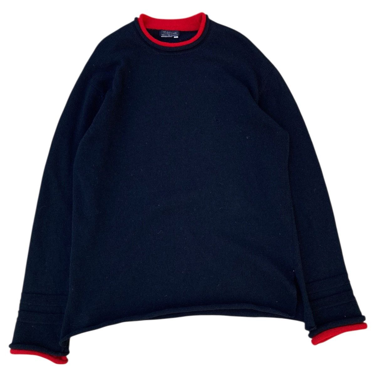 Yohji Yamamoto 90s Y's For Men Yohji Yamamoto Layered Cuff Knit Sweater Size US L / EU 52-54 / 3 - 4 Thumbnail