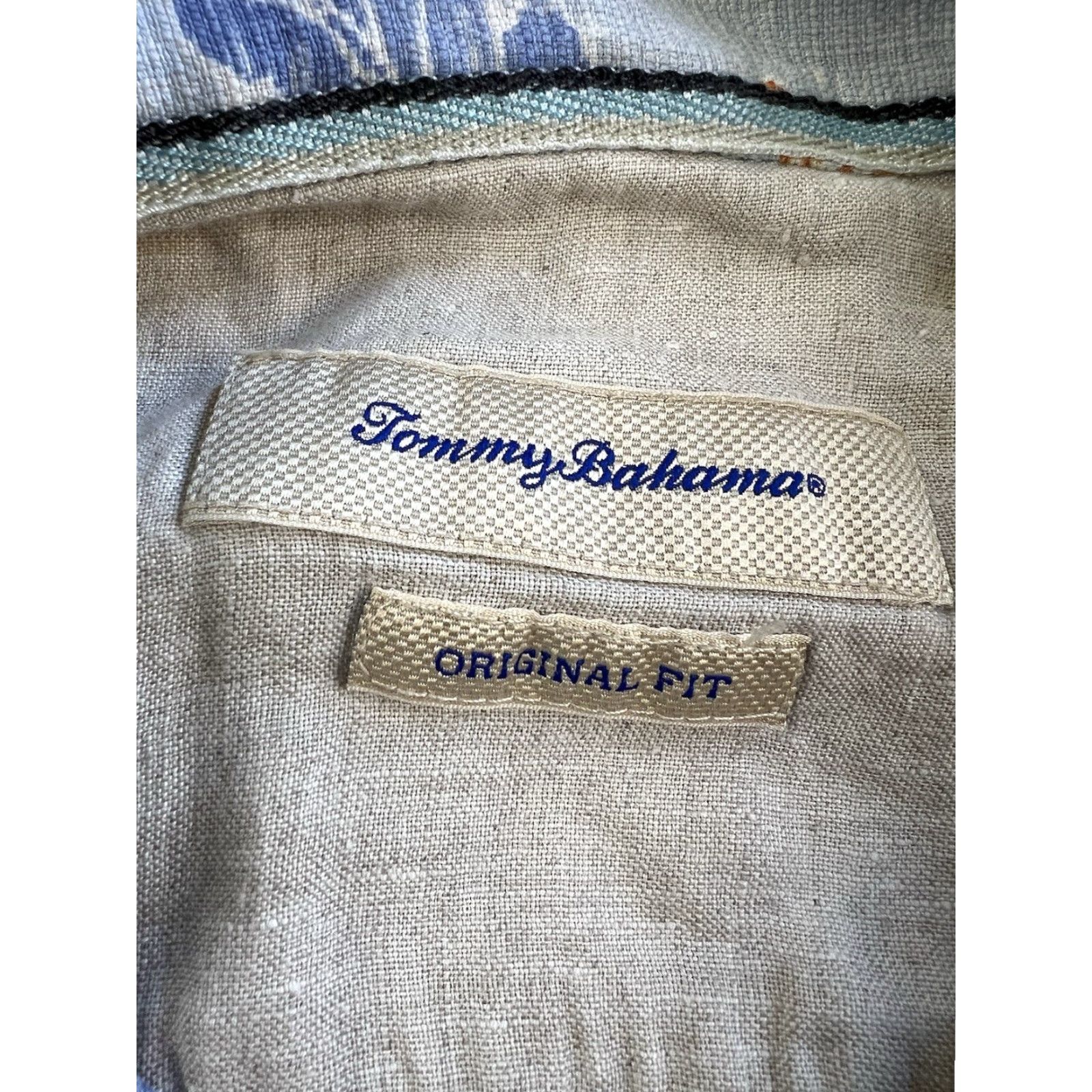 Tommy Bahama VINTAGE Tommy Bahama Hawaiian Shirt Large Blue Silk • Beach Tropical Floral • Button-Up Short Sleeve Mens Regular Size L Size US L / EU 52-54 / 3 - 4 Thumbnail