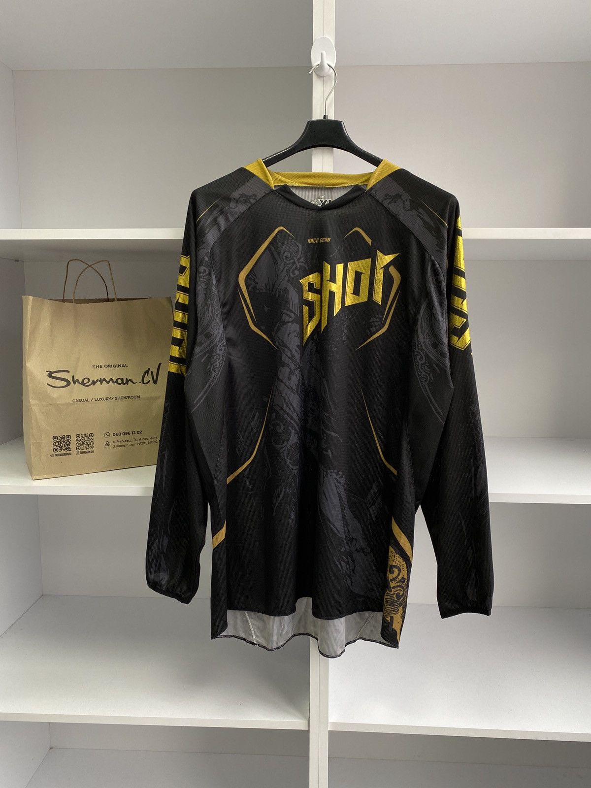 Vintage Vintage Race Gear Shot long sleeve racing Size US XL / EU 56 / 4 - 1 Thumbnail